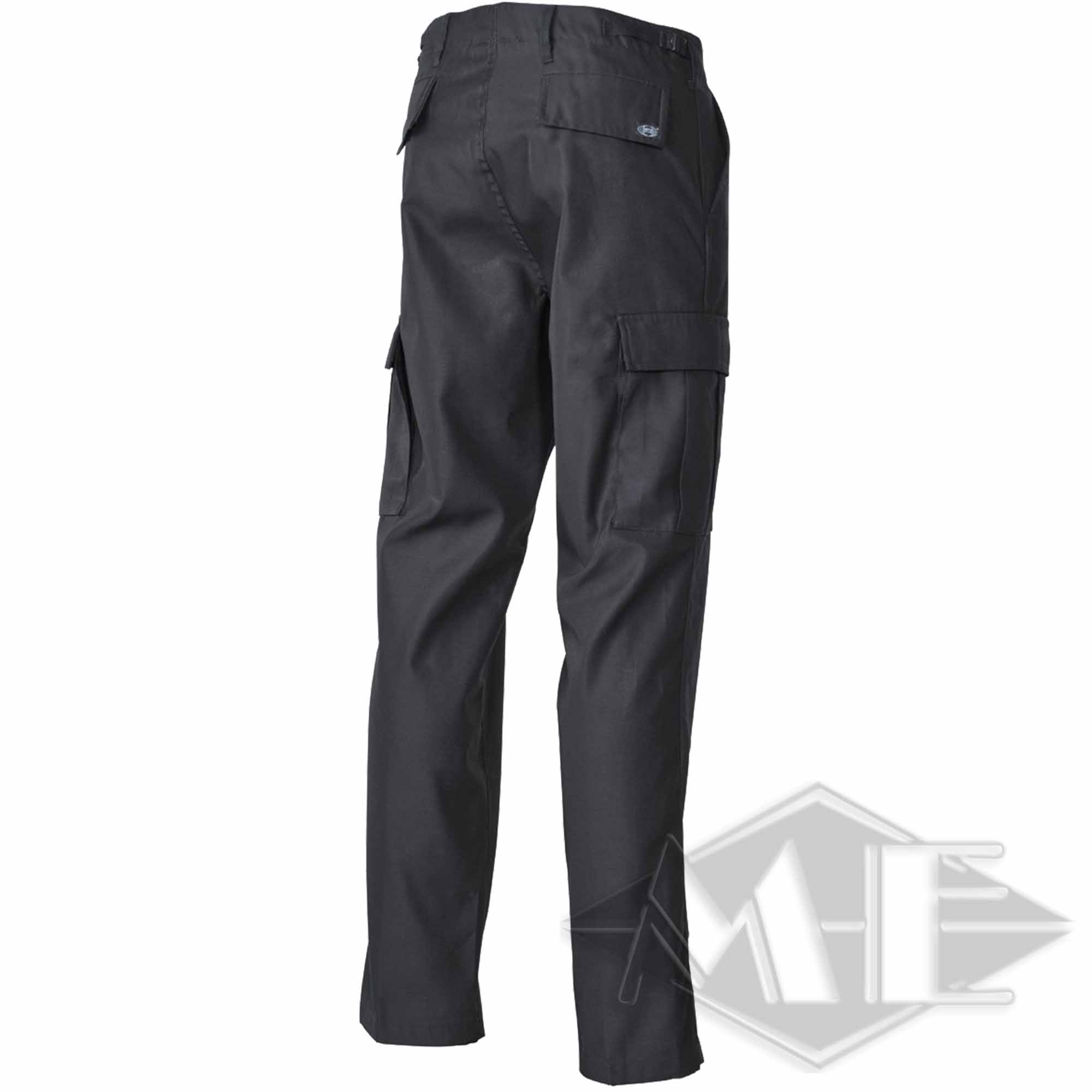 US combat pants, BDU, black Hose, Cargo, Gewebe, Dunkel, Taschen