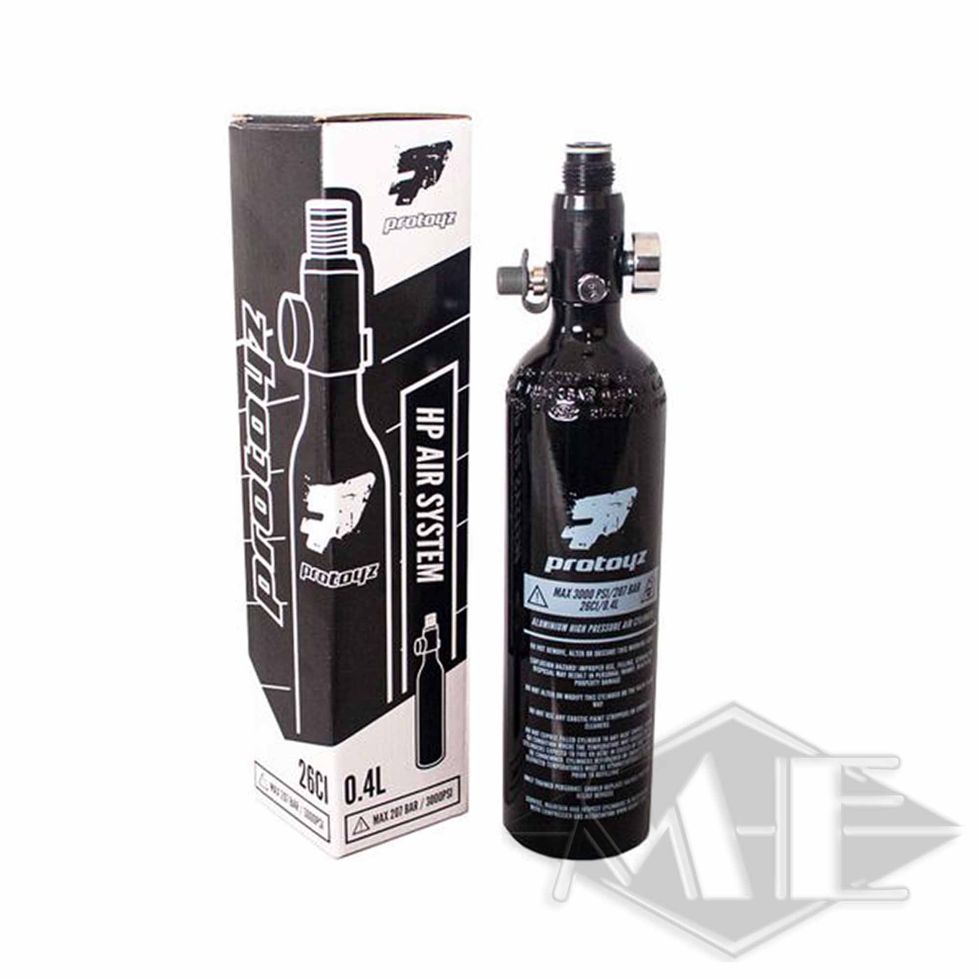Protoyz HP system 200 bar with regulator 0.4l alu Flasche