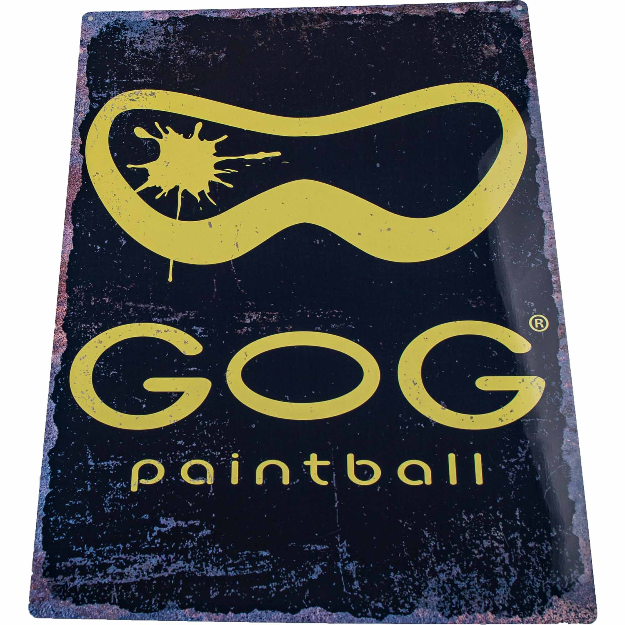 GOG branded metal sign "GOG" GOG branded metal sign "GOG"