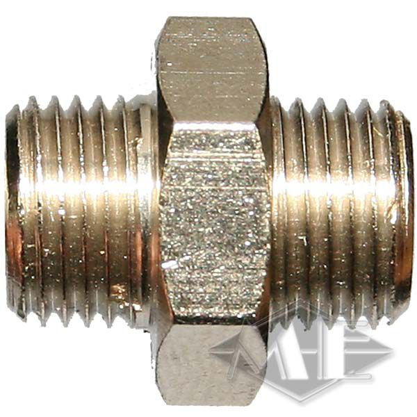 PPD 1/8" double thread adapter 2x male PPD 1/8" double thread adapter 2x male