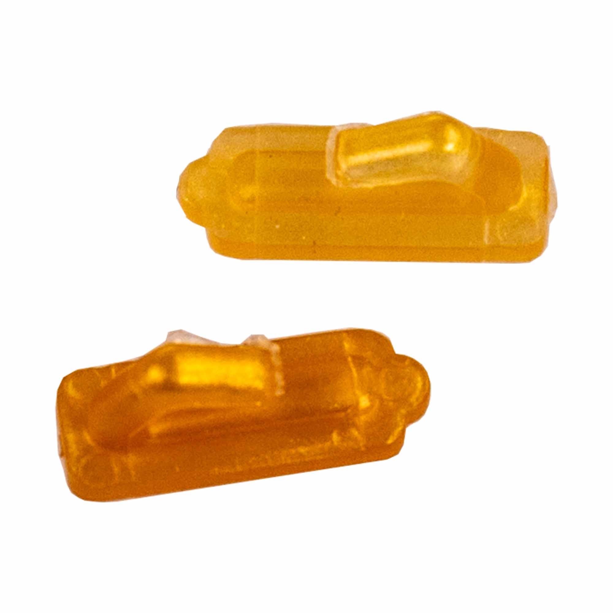 glow-worm, miniature, orange, gläsern?, transparent