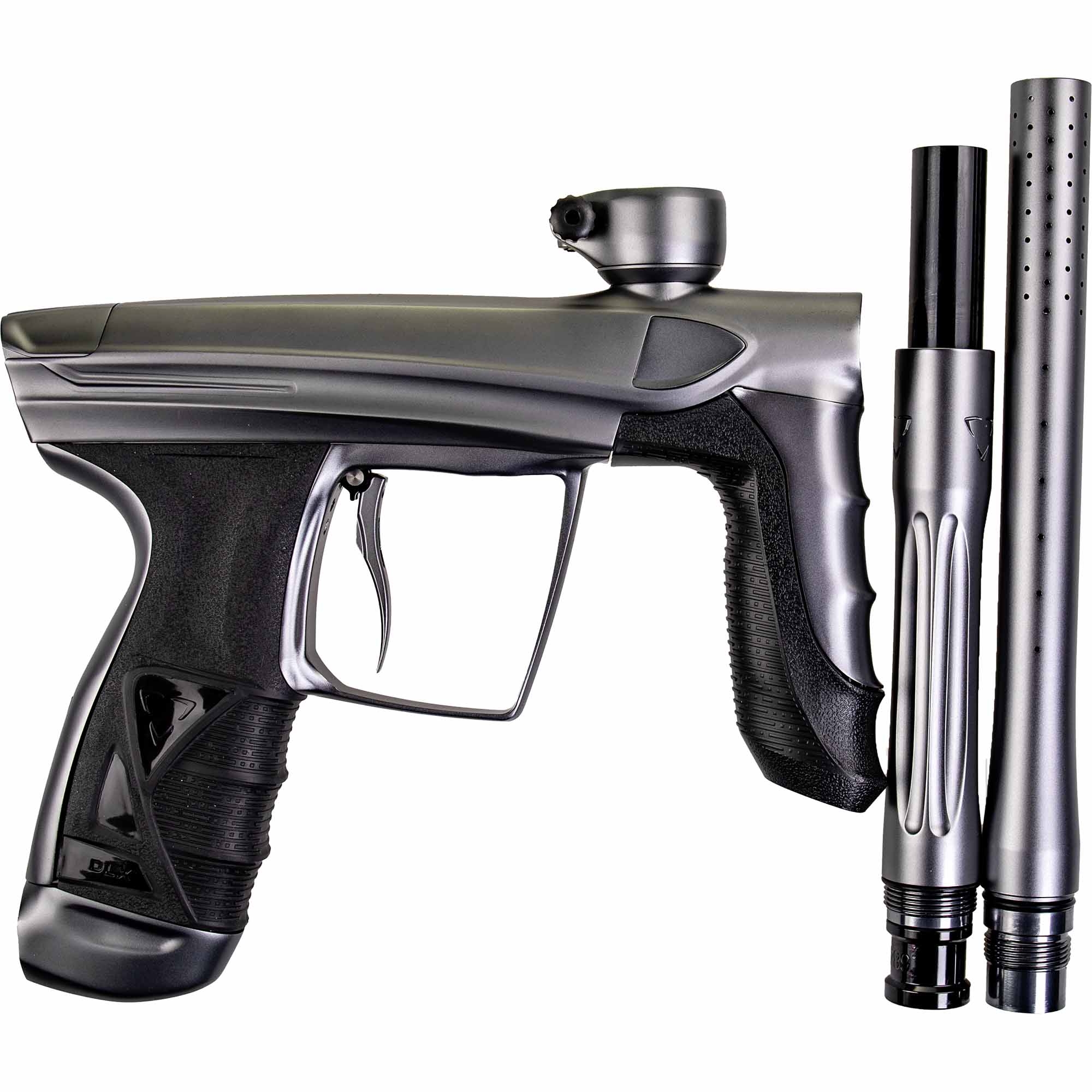 Paintball-Pistole, Gasbetrieben, Schwarzer Griff, Barrel-Adapter, Luftdruck-Zubehör