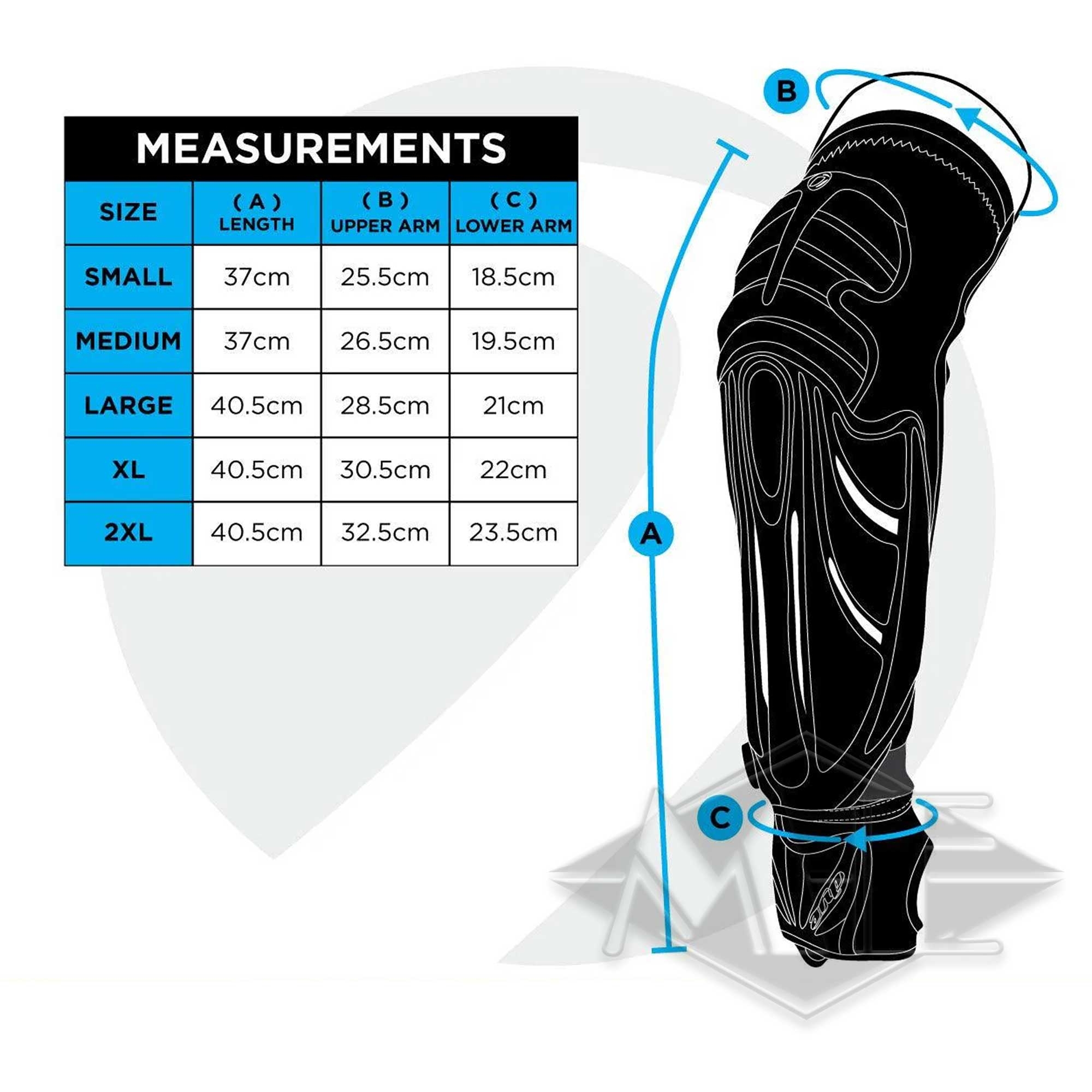 DYE Elbow Pads Performance, blue Diagramm, Handlung