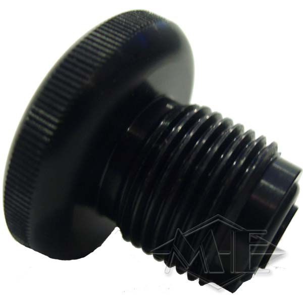 PPD scuba tank valve plug, black PPD scuba tank valve plug, black