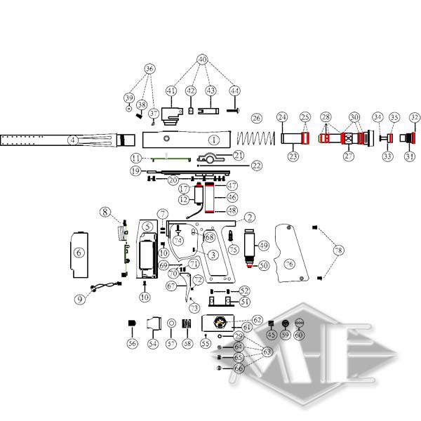 Empire Mini spare part: trigger adjustment screw, short