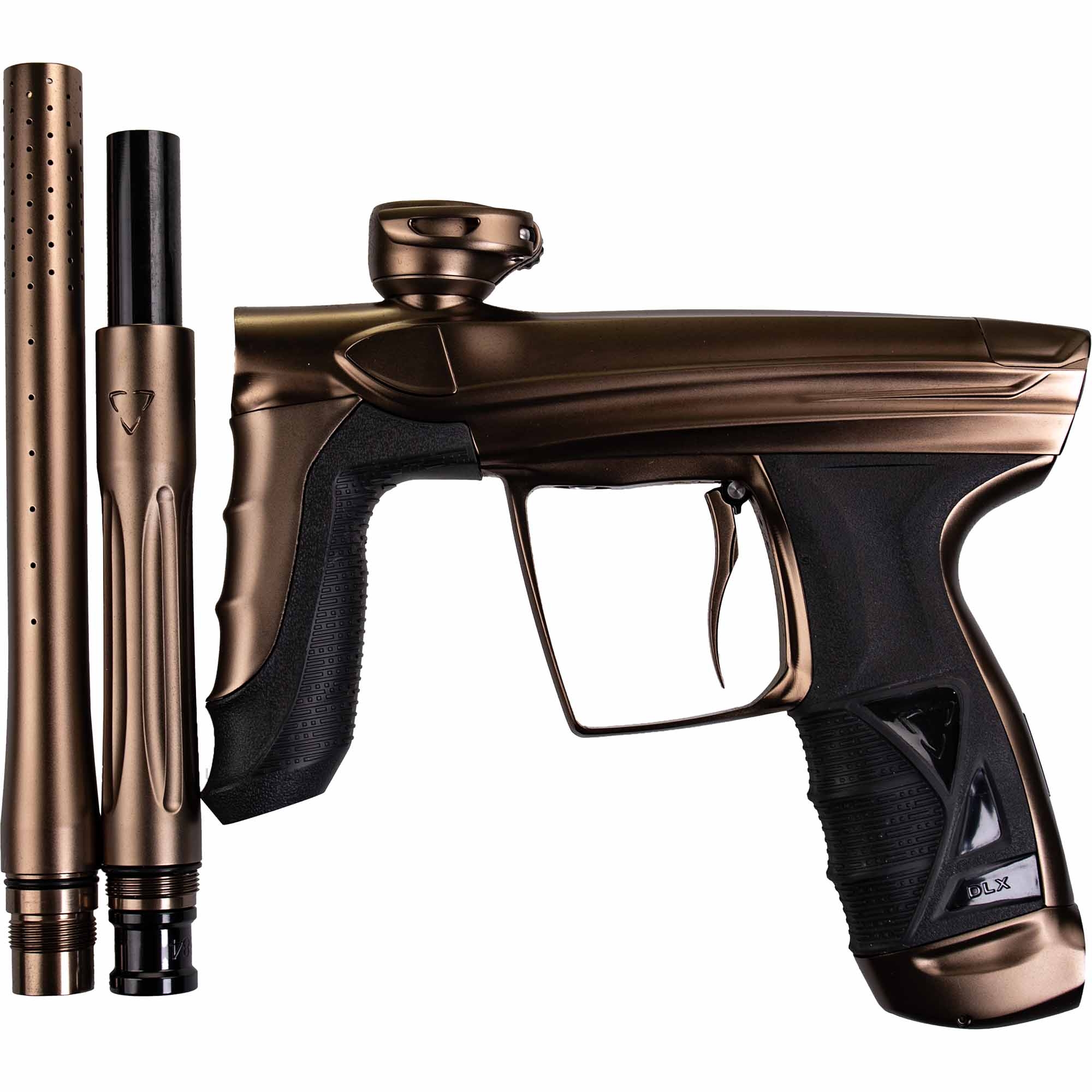 Paintball-Pistole, GFP, Bronzefinish, Grifstruktur, Barrel-Erweiterungen