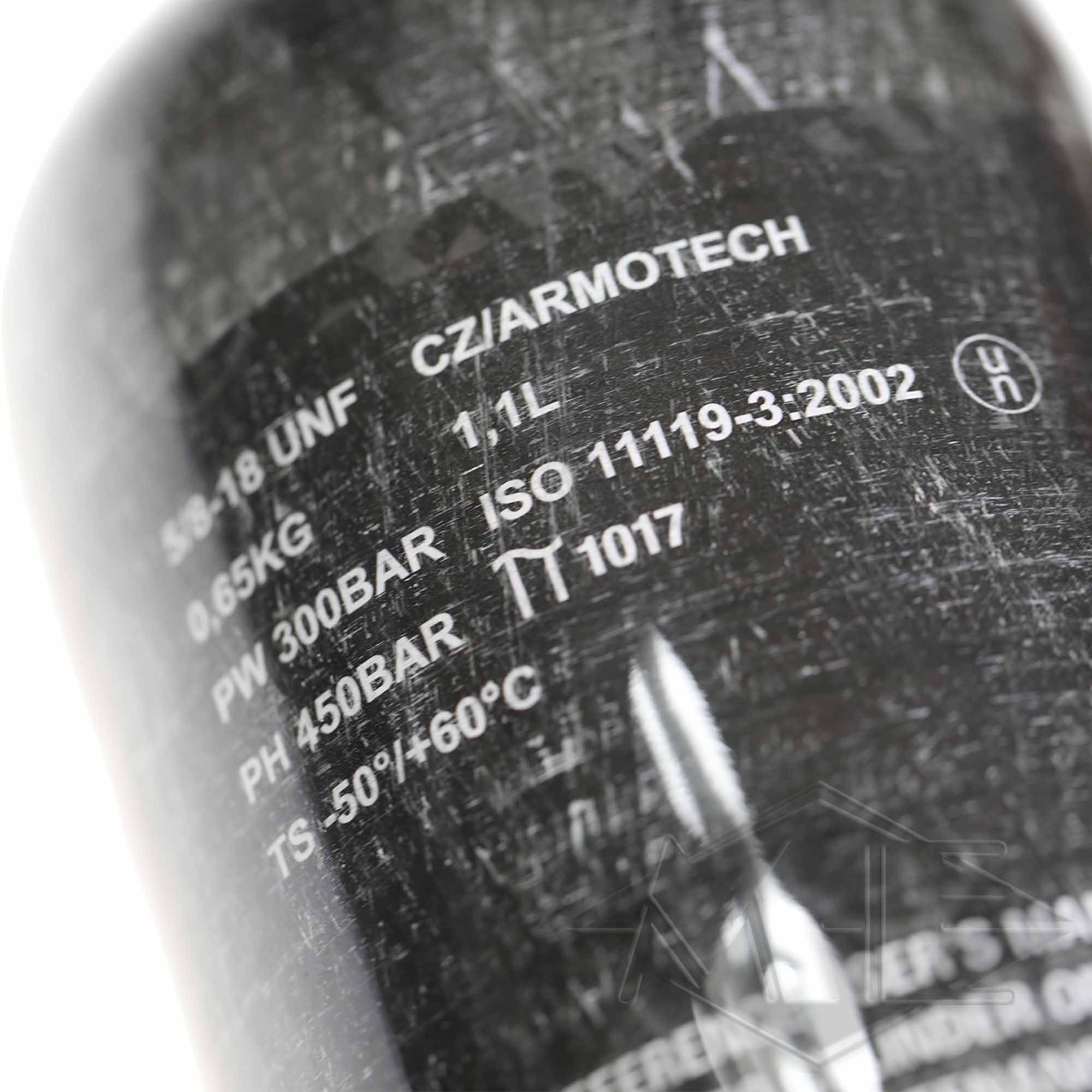 1.1 liter composite bottle "Armotech" SupraLite, Pi, 4500psi 1.1 liter composite bottle "Armotech" SupraLite, Pi, 4500psi