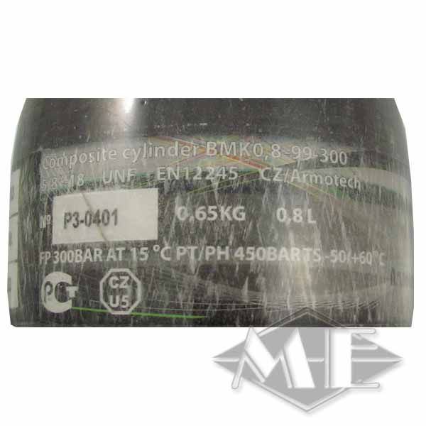 0.8 liter composite bottle "Armotech", Pi, 4500psi 0.8 liter composite bottle "Armotech", Pi, 4500psi