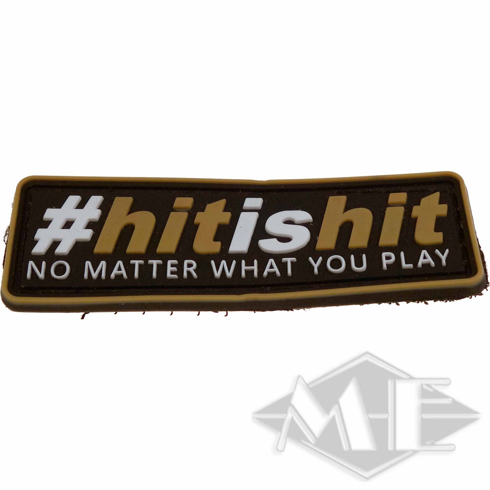 Velcro badge "#hitishit"
