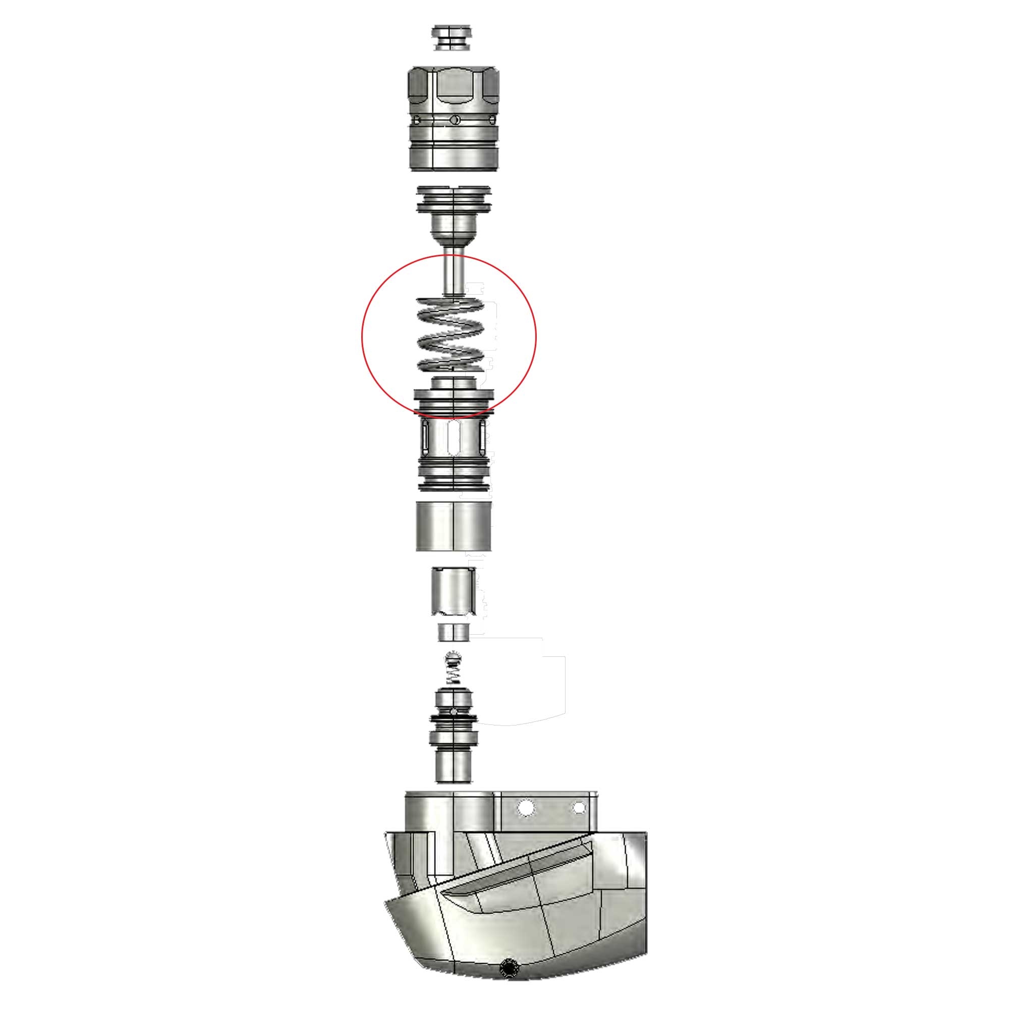 DLX Luxe AIRE Export Kit Feder, Spirale, Ventil, Mechanismus, Spule