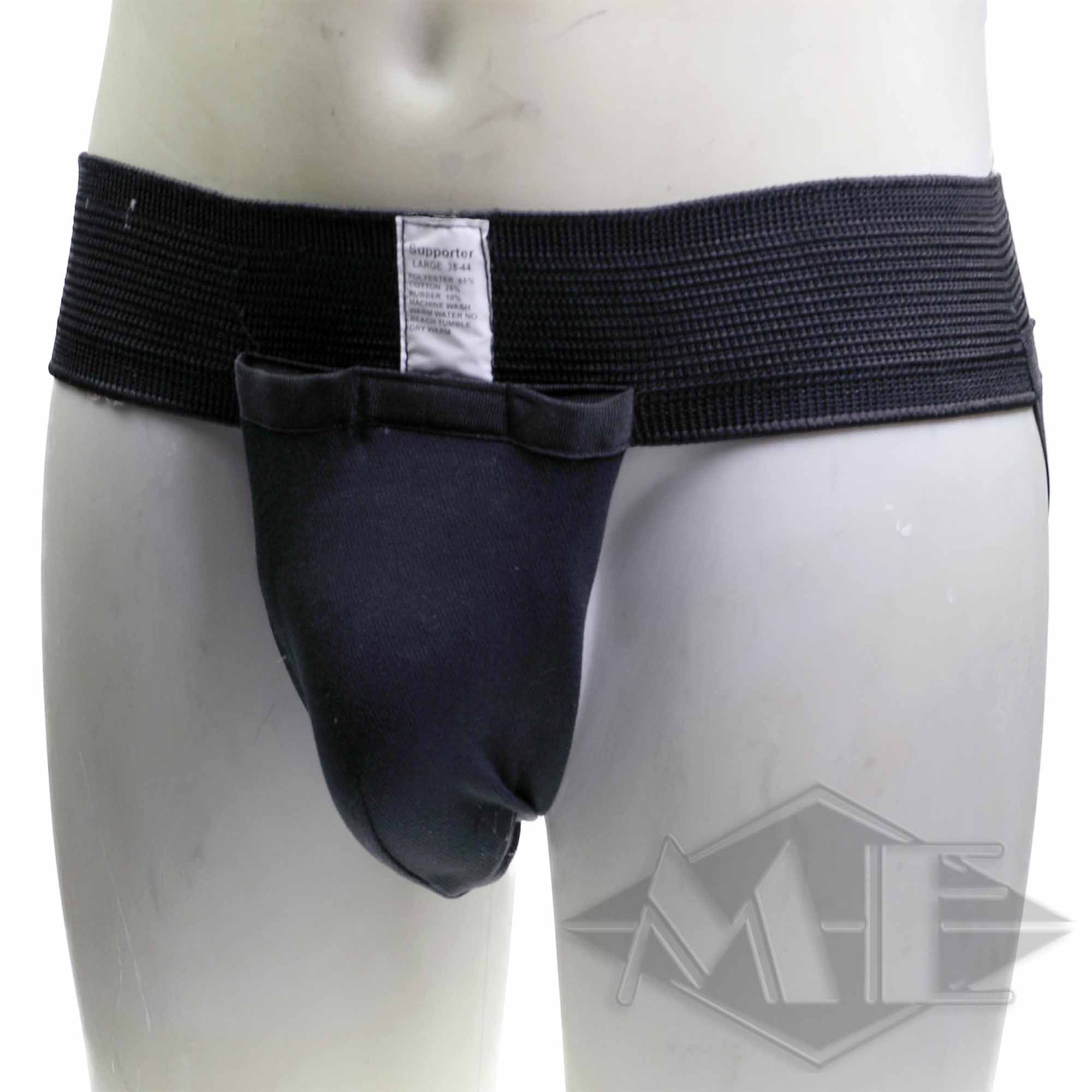 Groin guard with hard shell, black Groin guard with hard shell, black