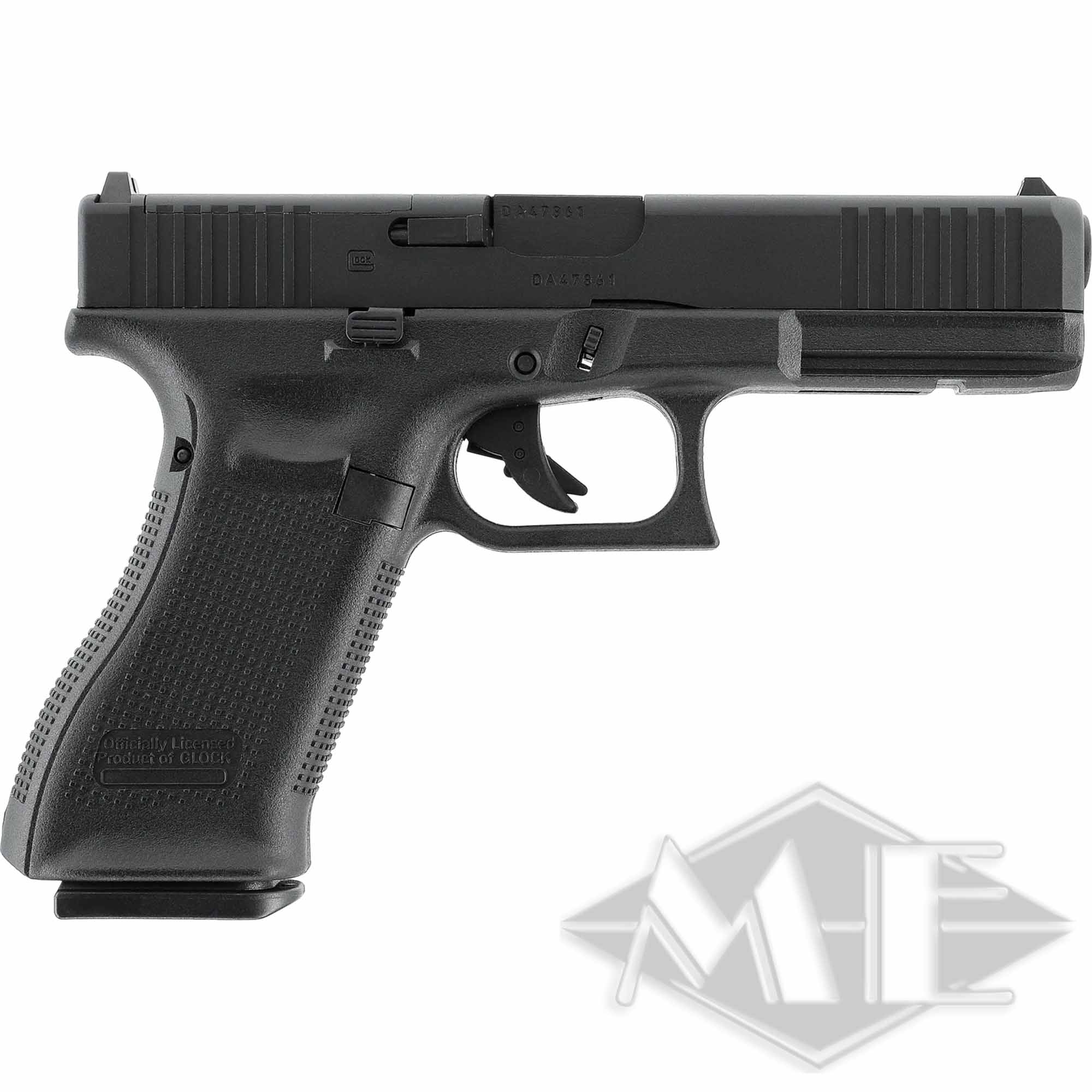Umarex Airsoft Glock marker cal. 6mm "GLOCK 17 Gen5 MOS" < 1.0 J Co2 GBB BLK Pistole, Schwarz, Kunststoffgriff, Strukturierter Griff, Halbautomatisch