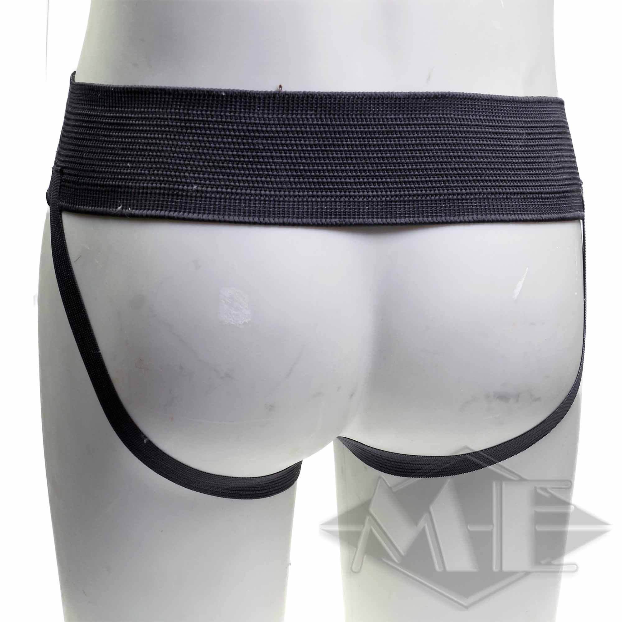 Groin guard with hard shell, black