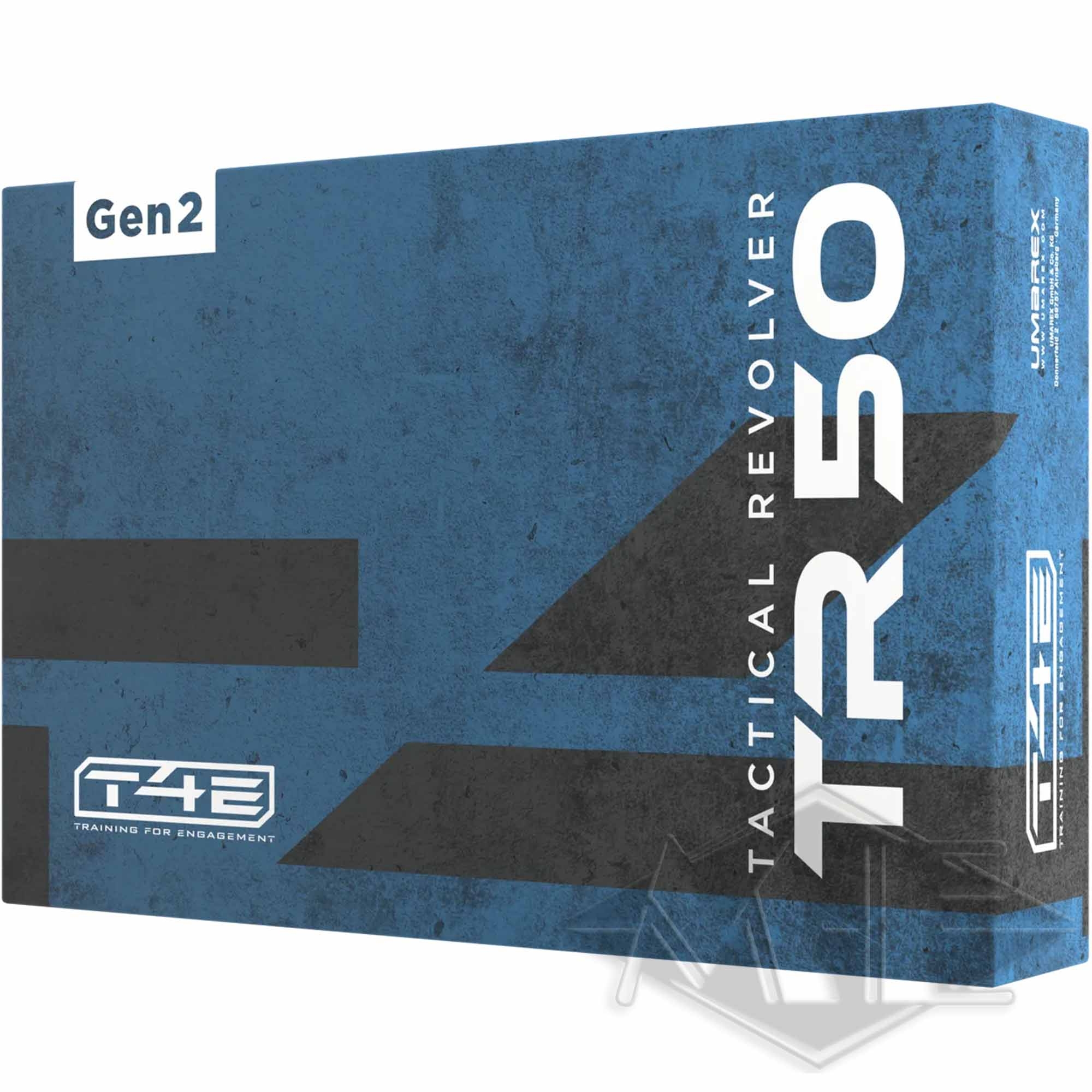 Umarex revolver cal.50 "T4E TR 50 Gen2" Zielgruppe, Trainingsbox, blaue Box, Fitnessgerät, Logo