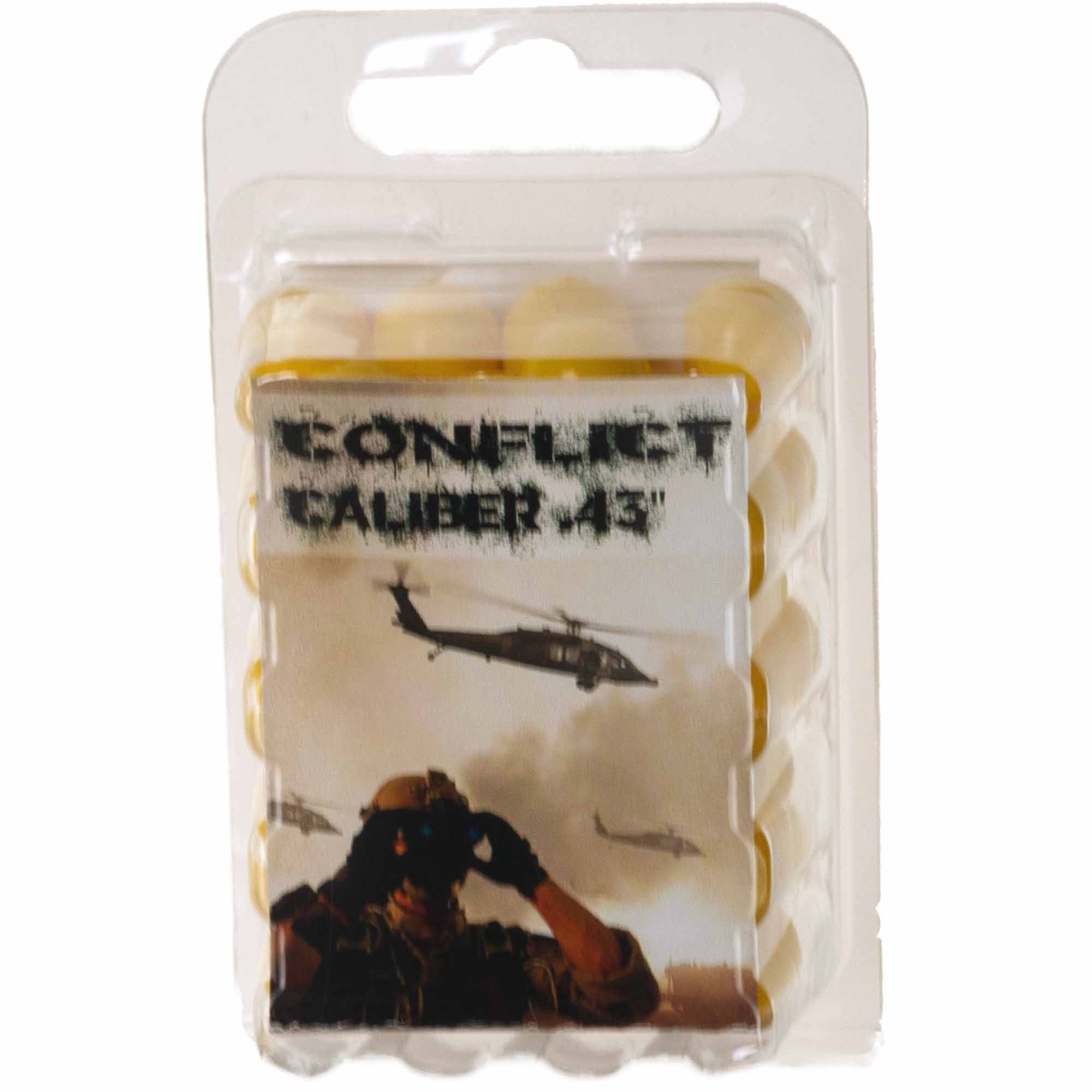 Conflict "Caliber .43" Paintballs, 50 shot Conflict "Caliber .43" Paintballs, 50 shot