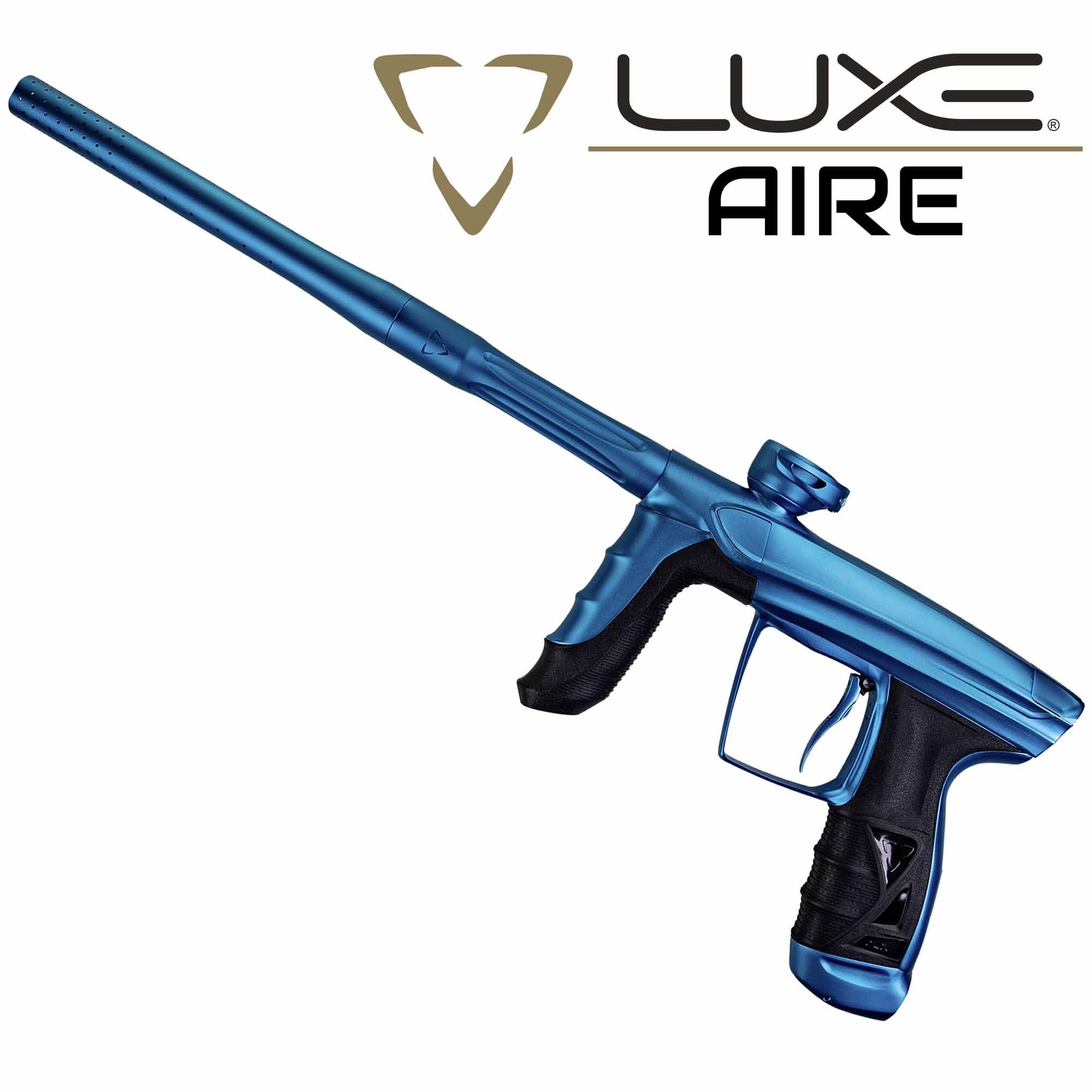 DLX Luxe® AIRE marker, dust blue Farb-Spraypistole, Pistolen-Griff, Langrohr, Blau, Luftbetrieben