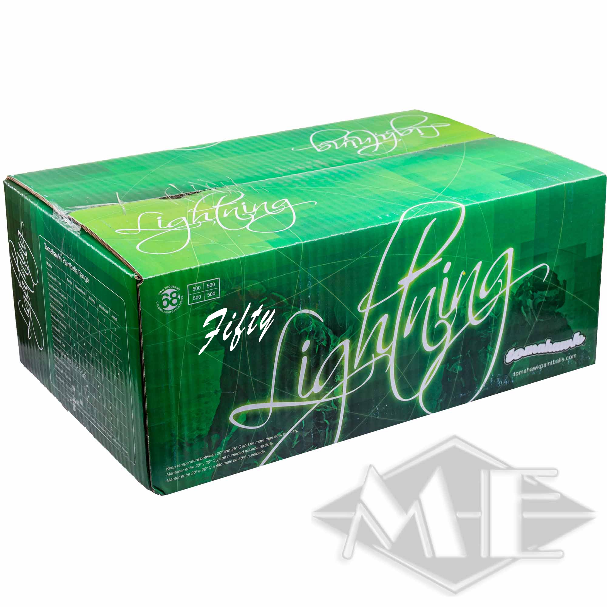 Tomahawk cal.50 "Fifty Lightning" paintballs, 4000 box Tomahawk cal.50 "Fifty Lightning" paintballs, 4000 box