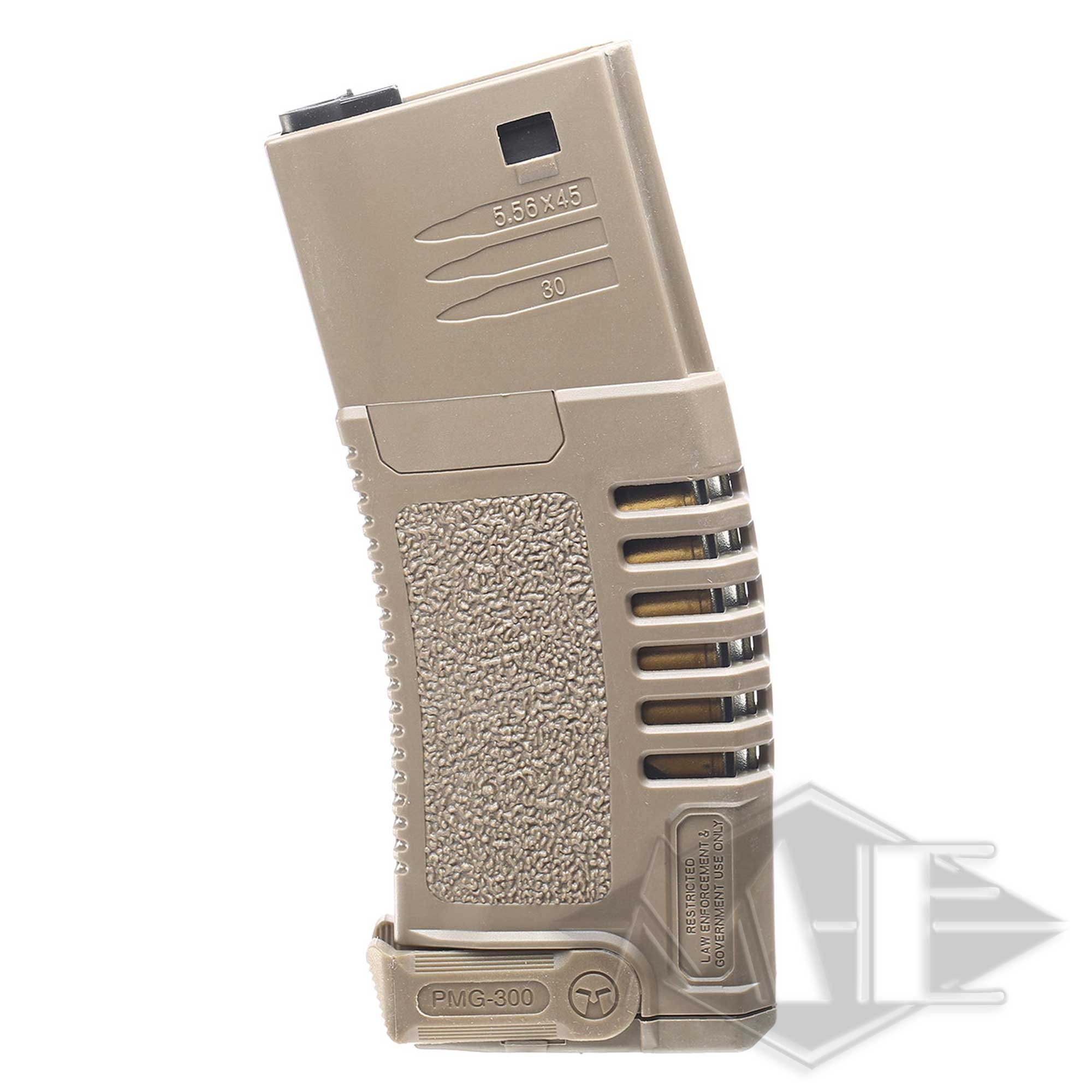 Amoeba Airsoft Magazin for M4 Model HiCap 300rds dark earth Leichter, Feuerwaffe, Waffe, Pistole