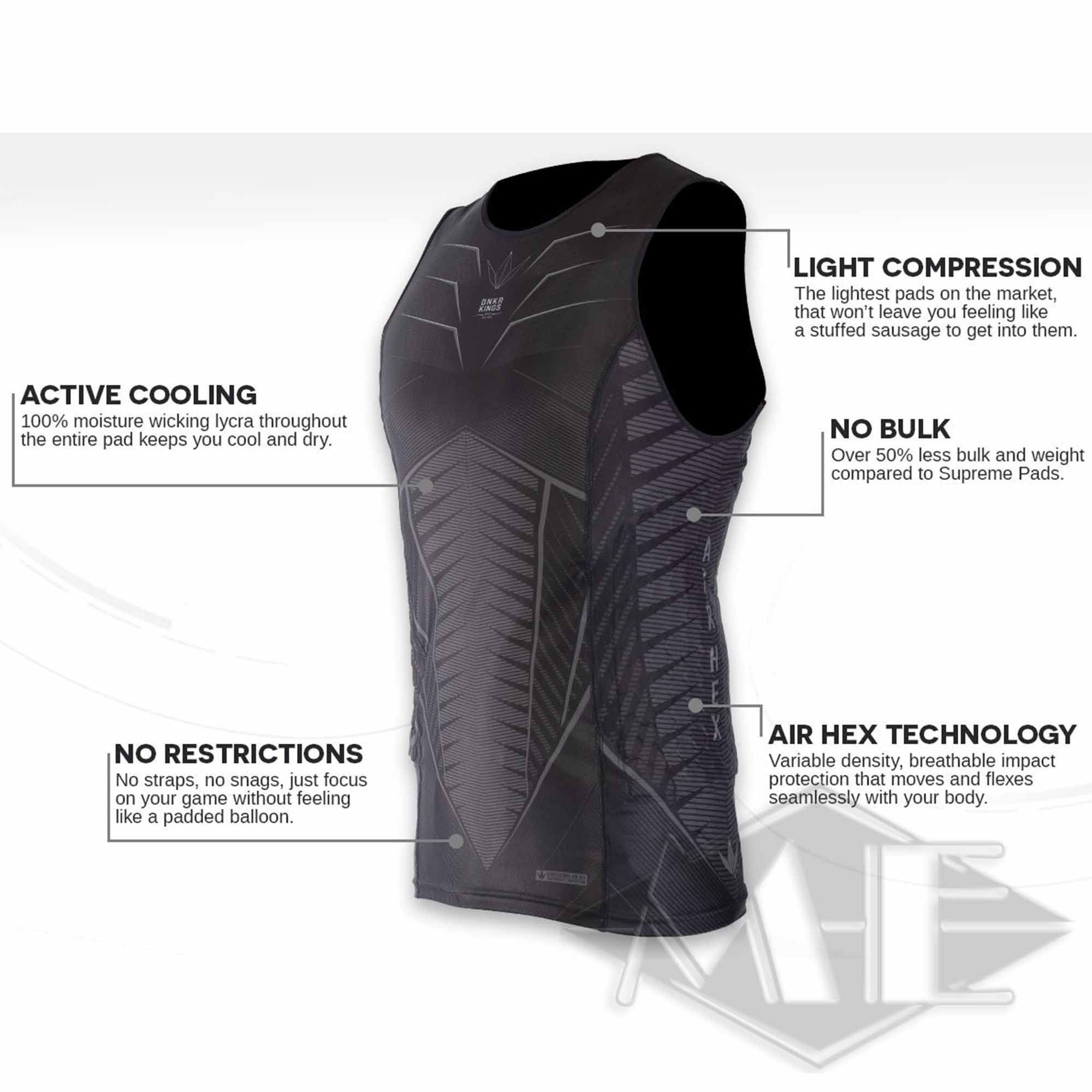 Bunkerkings Chest Protector Fly Slevelless Compression Bunkerkings Chest Protector Fly Slevelless Compression