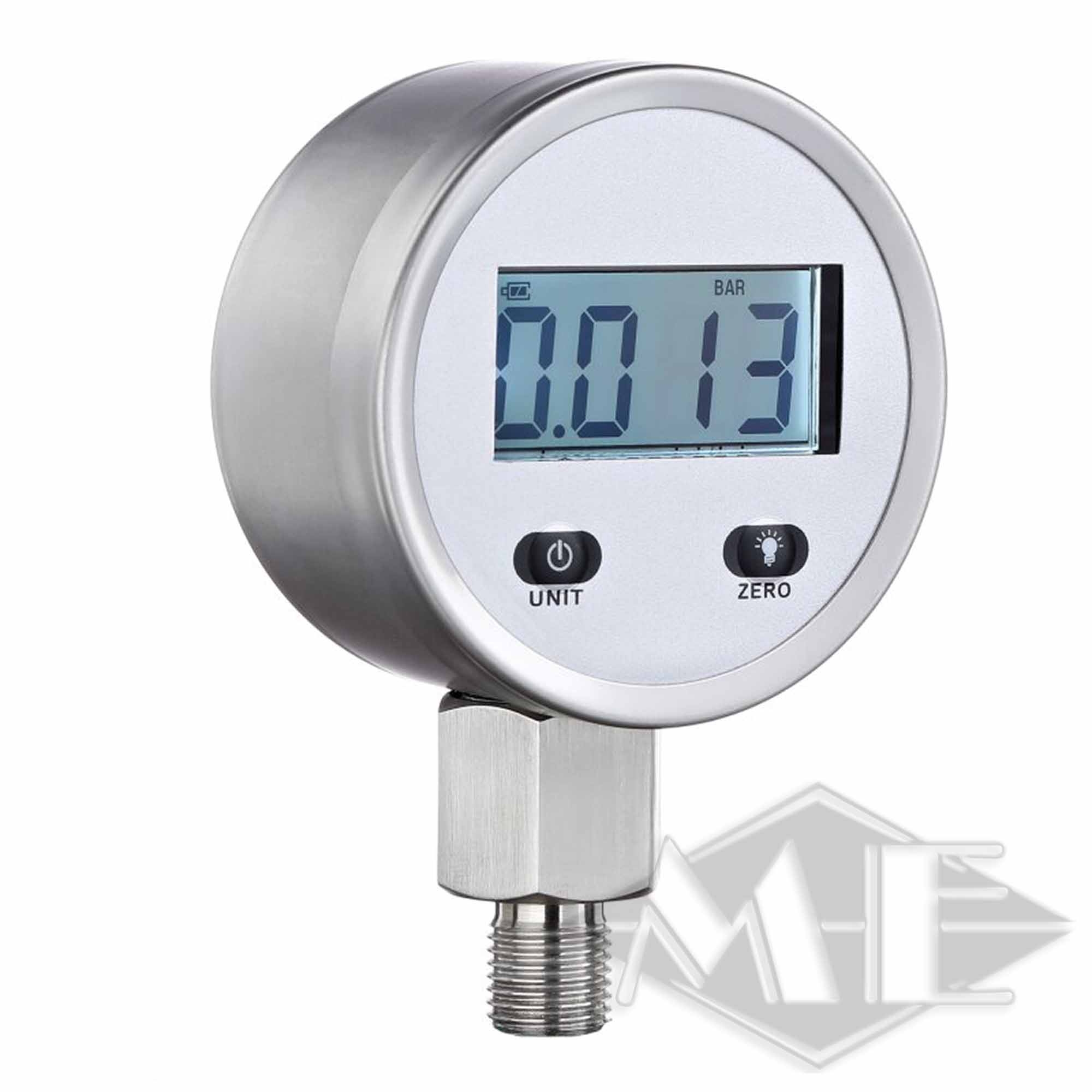 Preset Adapter On/Off Kit with Digital Pressure Gauge 0-100 bar