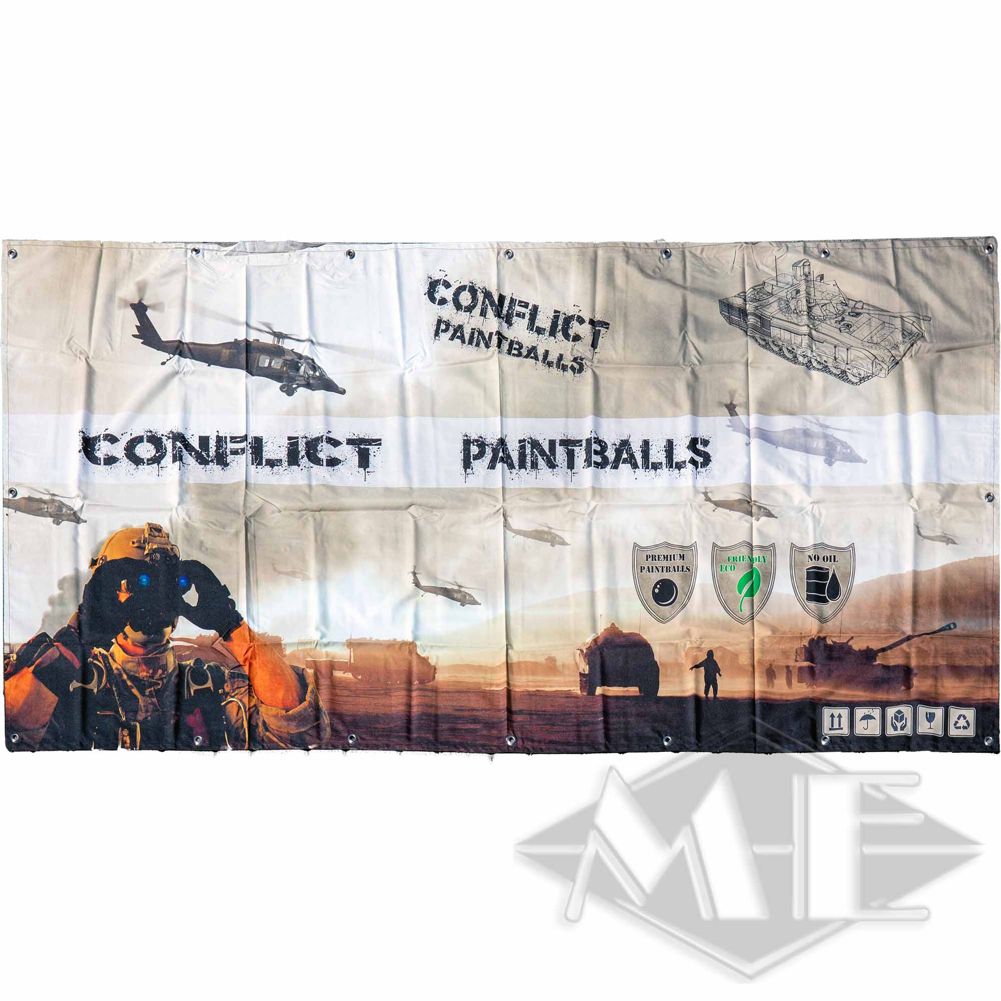 Big Banner "Conflict Caliber" 292 x 139cm Big Banner "Conflict Caliber" 292 x 139cm