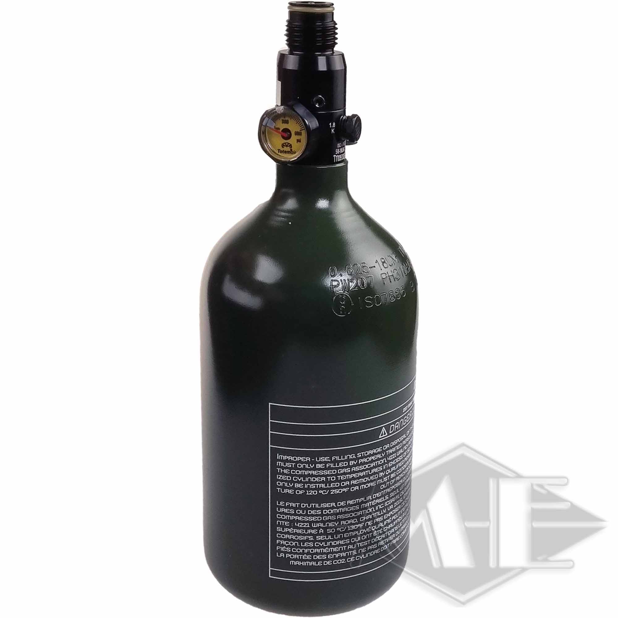 0.6L/38ci aluminum bottle with 200bar regulator "Standard" 0.6L/38ci aluminum bottle with 200bar regulator "Standard"