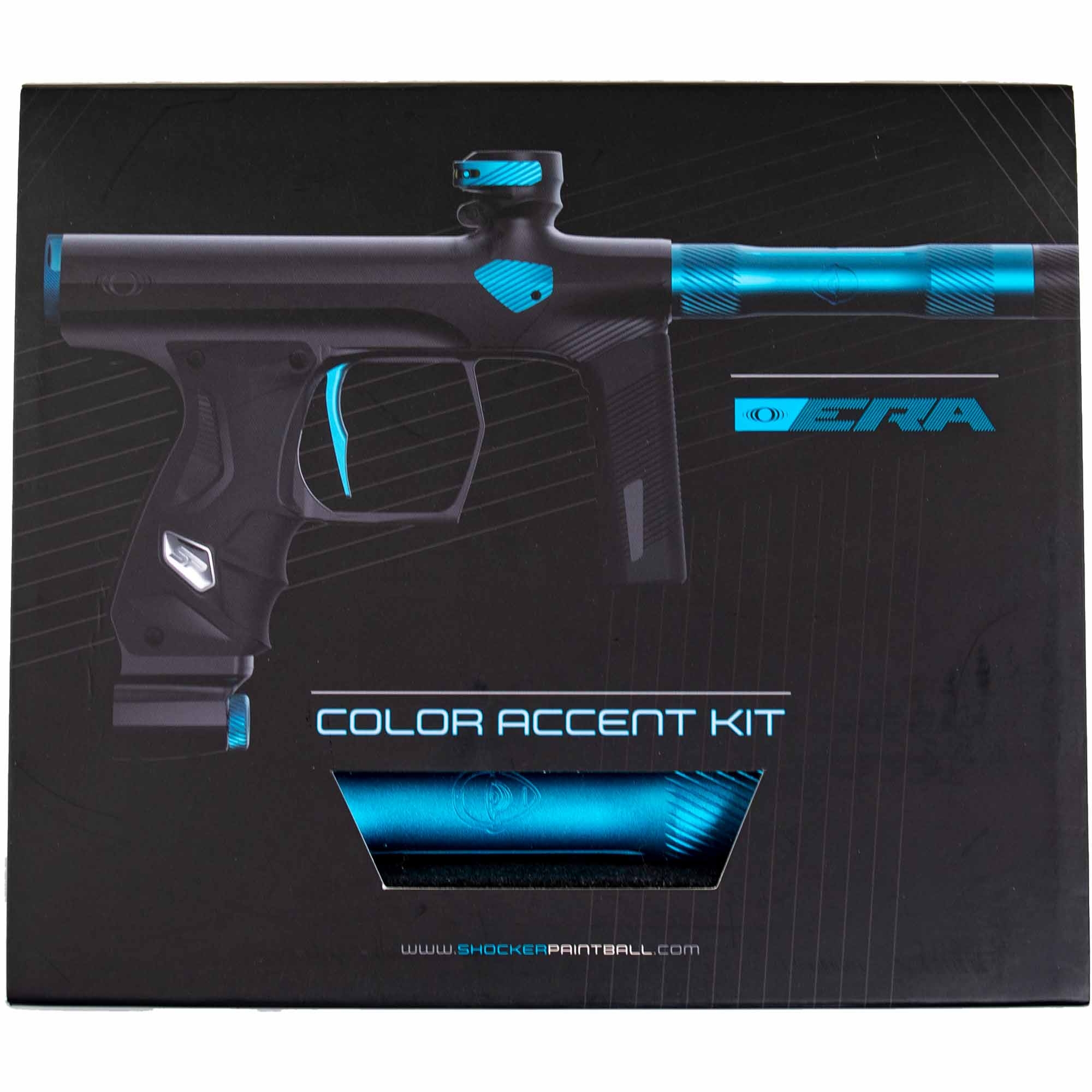 Shocker ERA Accent Kit - teal unique Paintballpistole, Farbakzent-Kit, Pistolengriff, Blaue Akzente, Shocker Paintball