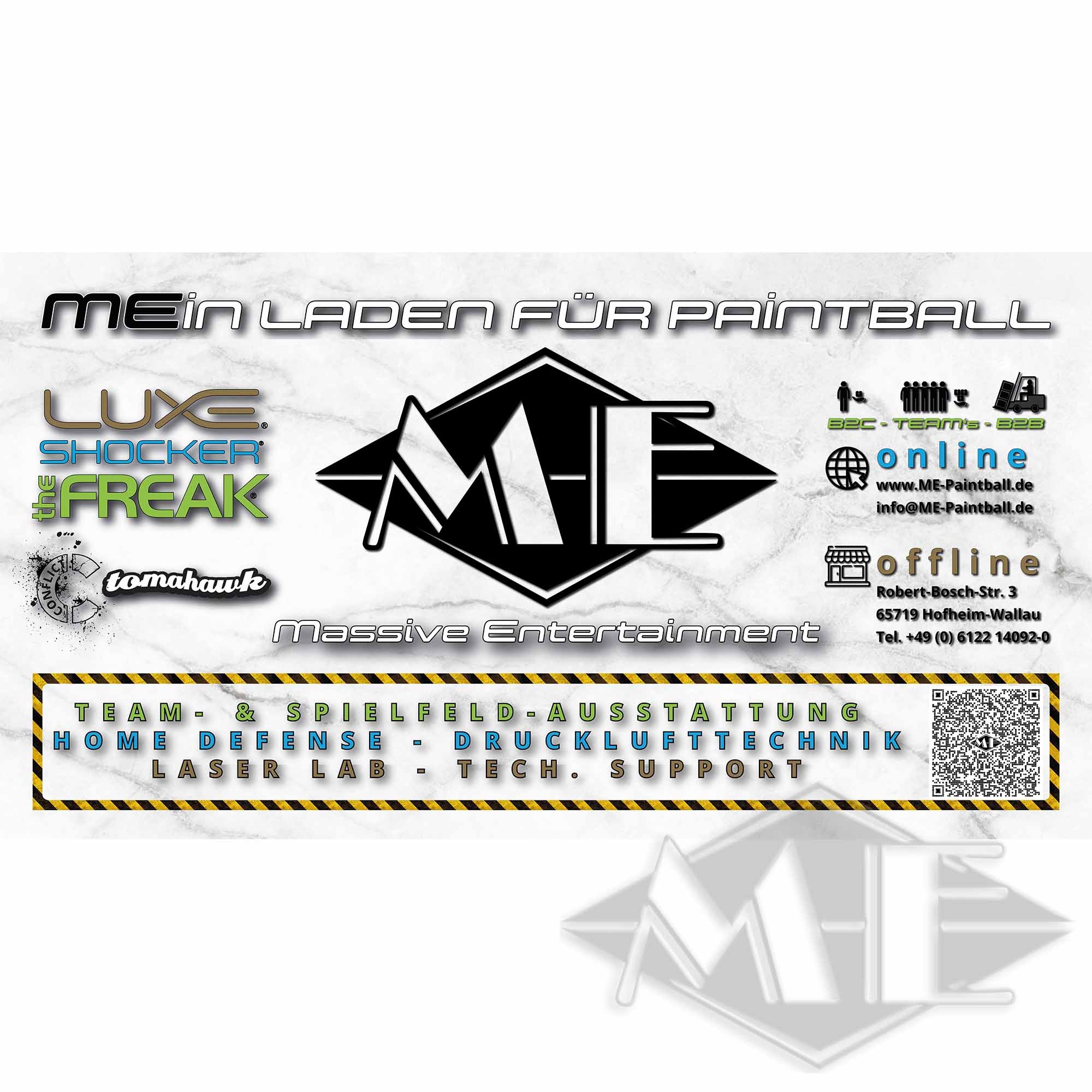 4be71ad7673d58bd66b2cba2eab09f48abb867f9 Construction-Banner "ME-Paintball - Adress" 335 x 180 cm