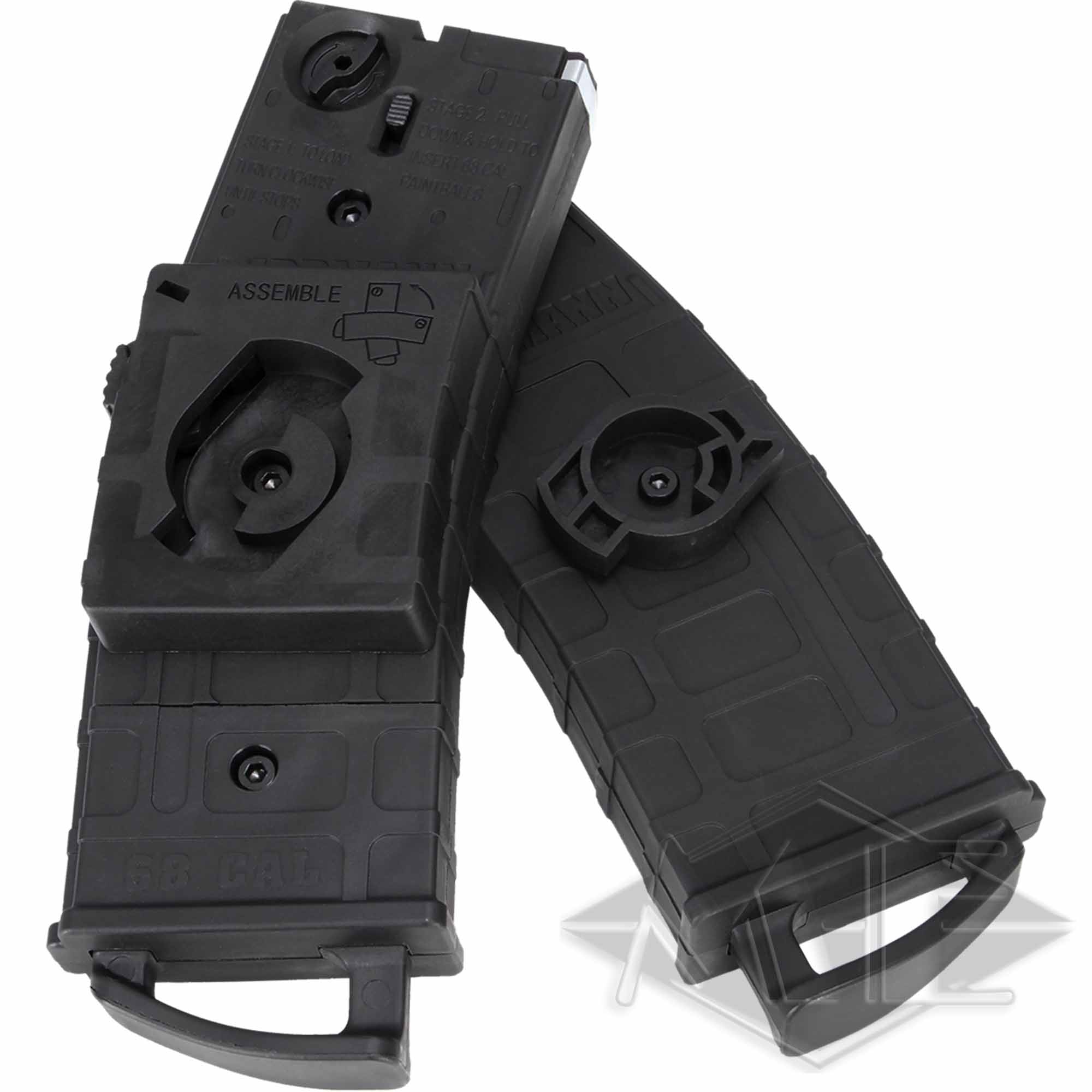 Tippmann TMC magazine with magazine connector, black - pack of 2