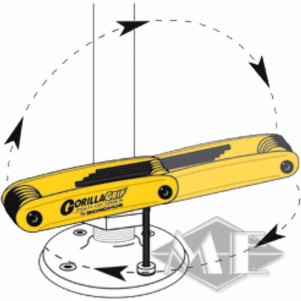 Bondhus GorillaGrip folding holder HF9S, imperial, 9-piece