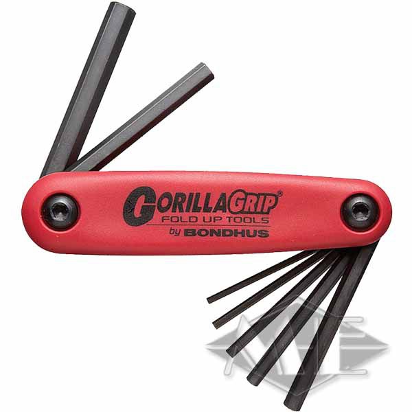 Bondhus GorillaGrip folding holder HF7MS, metric, 7-piece Bondhus GorillaGrip folding holder HF7MS, metric, 7-piece