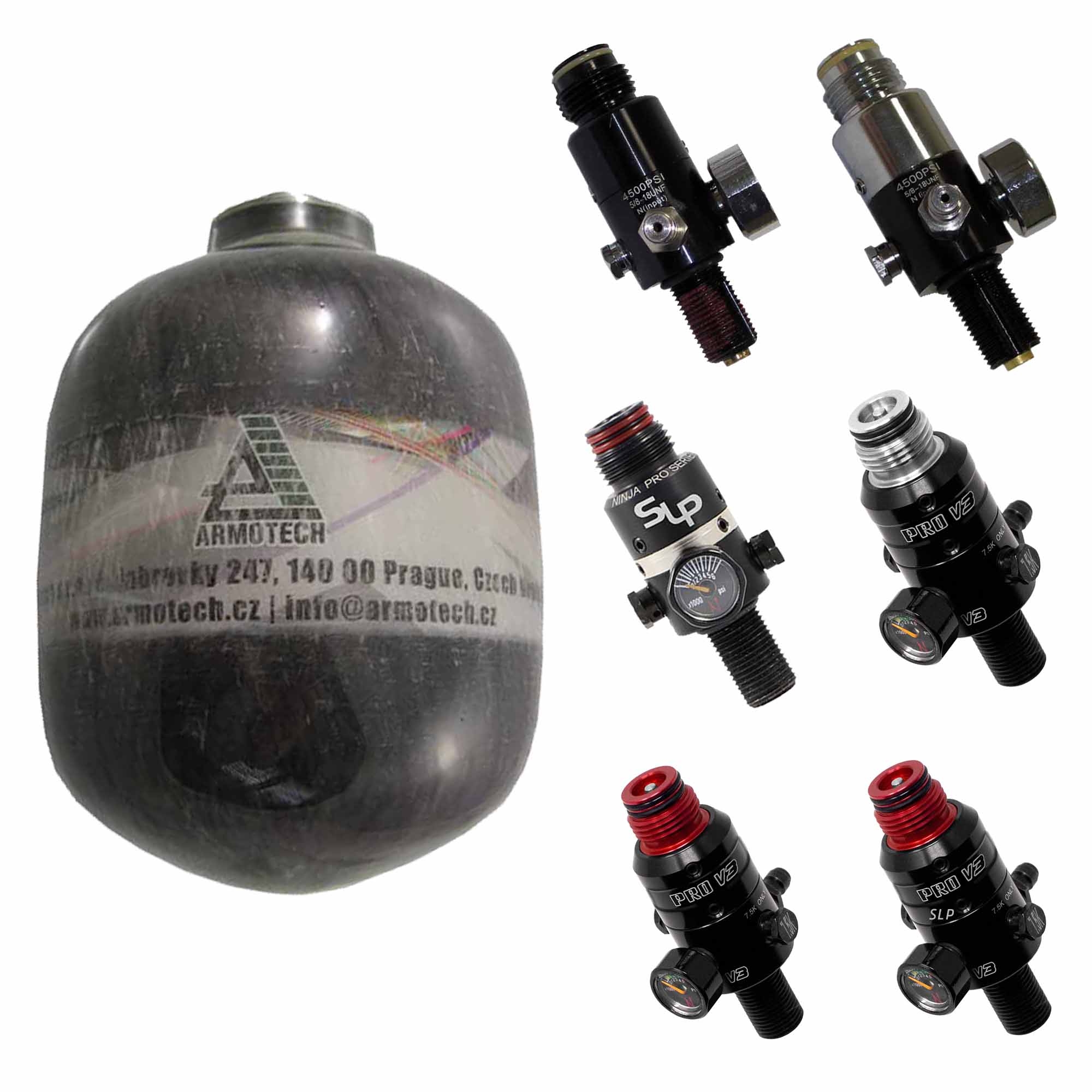 a521e94eac733a4ac10e0aeba65fd7aa0141a9af 0,8L Armotech with 300bar Regulator