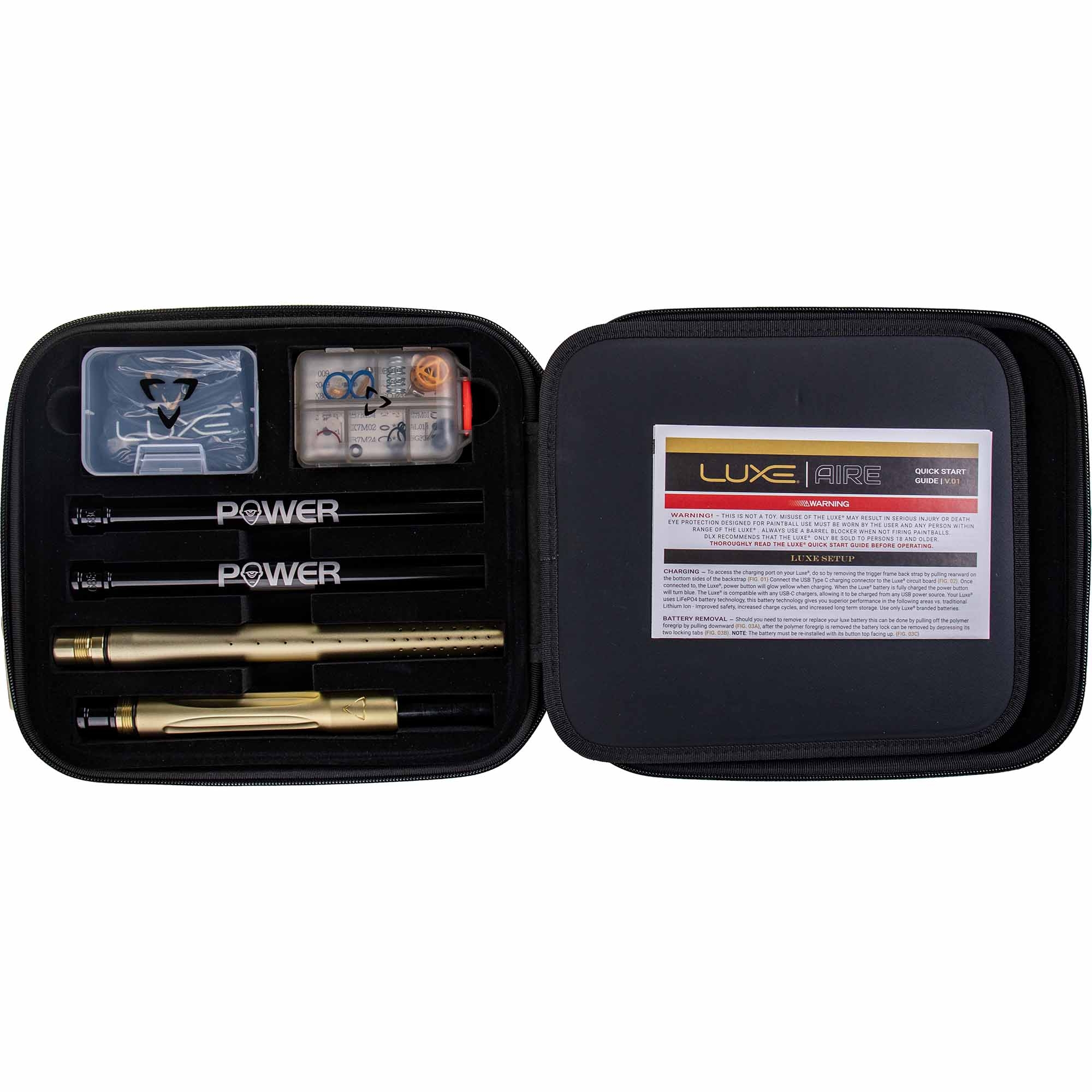 DLX Luxe® AIRE marker, dust gold Pennelehrer, Power, Dartset, Tasche, Akkus/Schutzhülle