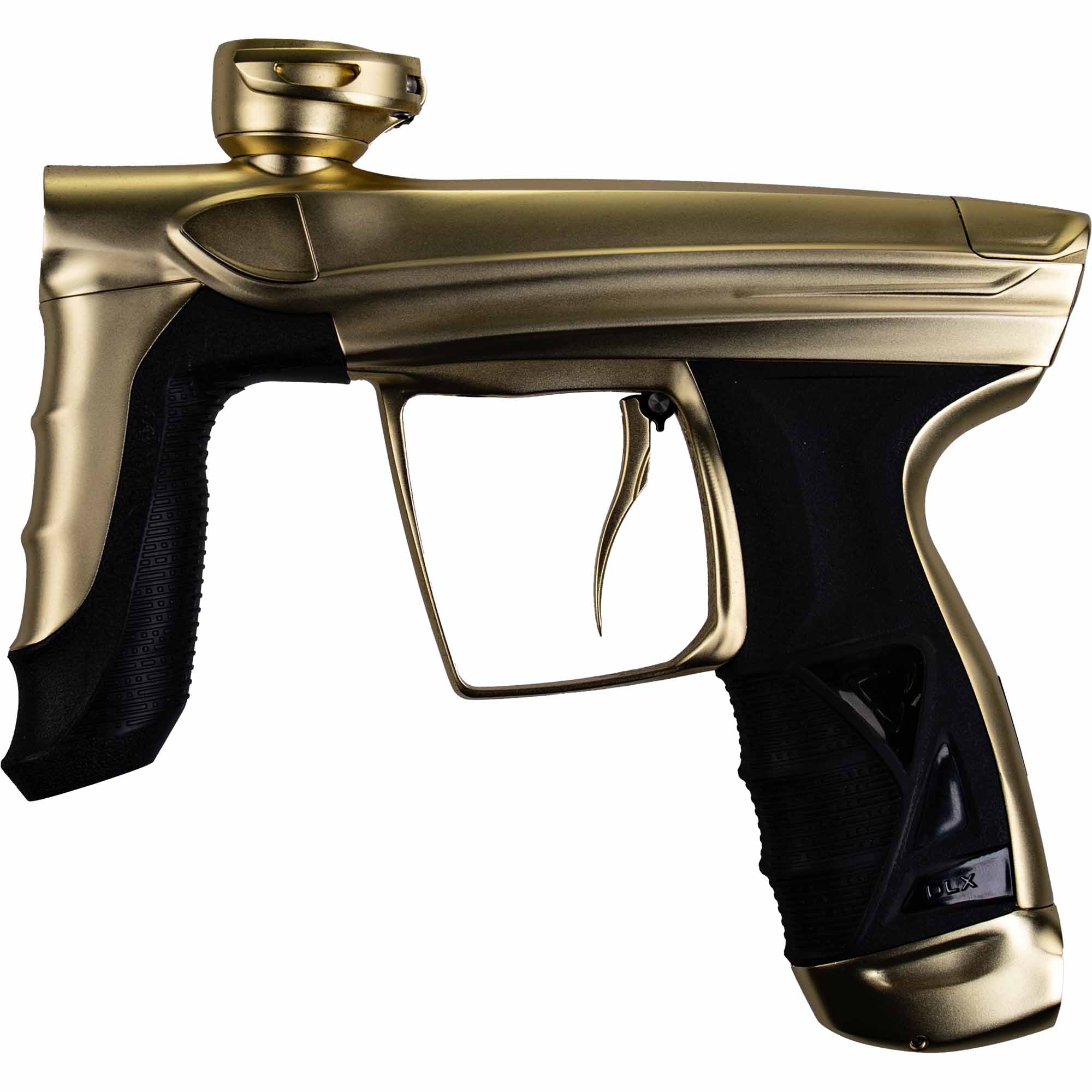 DLX Luxe® AIRE marker, dust gold Paintball-Waffe, goldfarbig, Pistolengriff, Auslöser, CO2/Luftwaffe