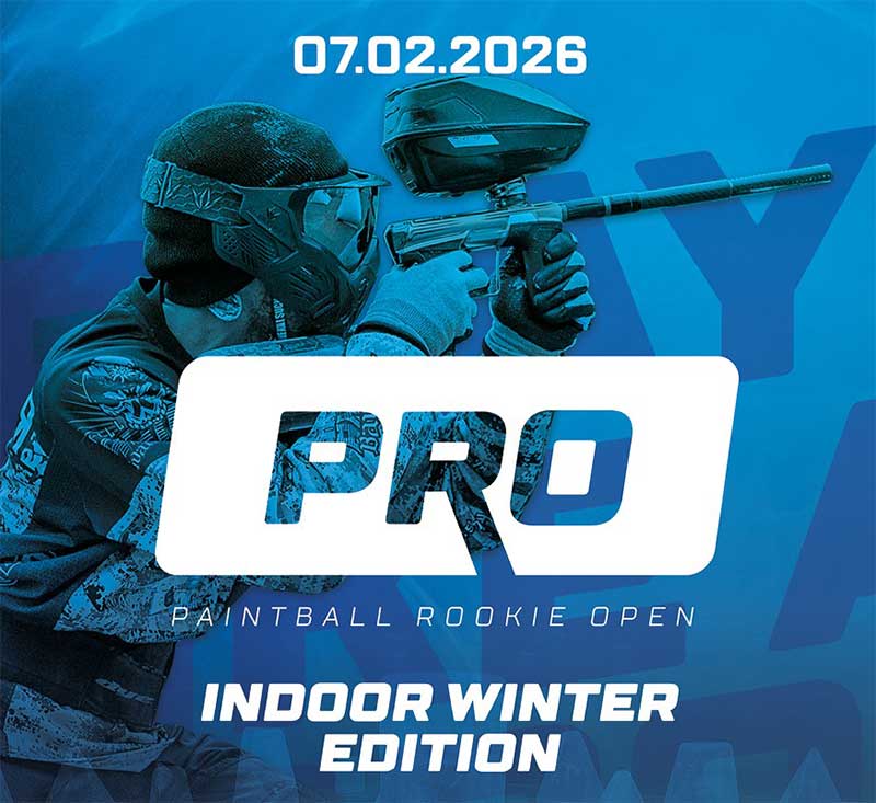 Indor_Rookie_Day Paintball, Person, Werbung, Plakat, Mann