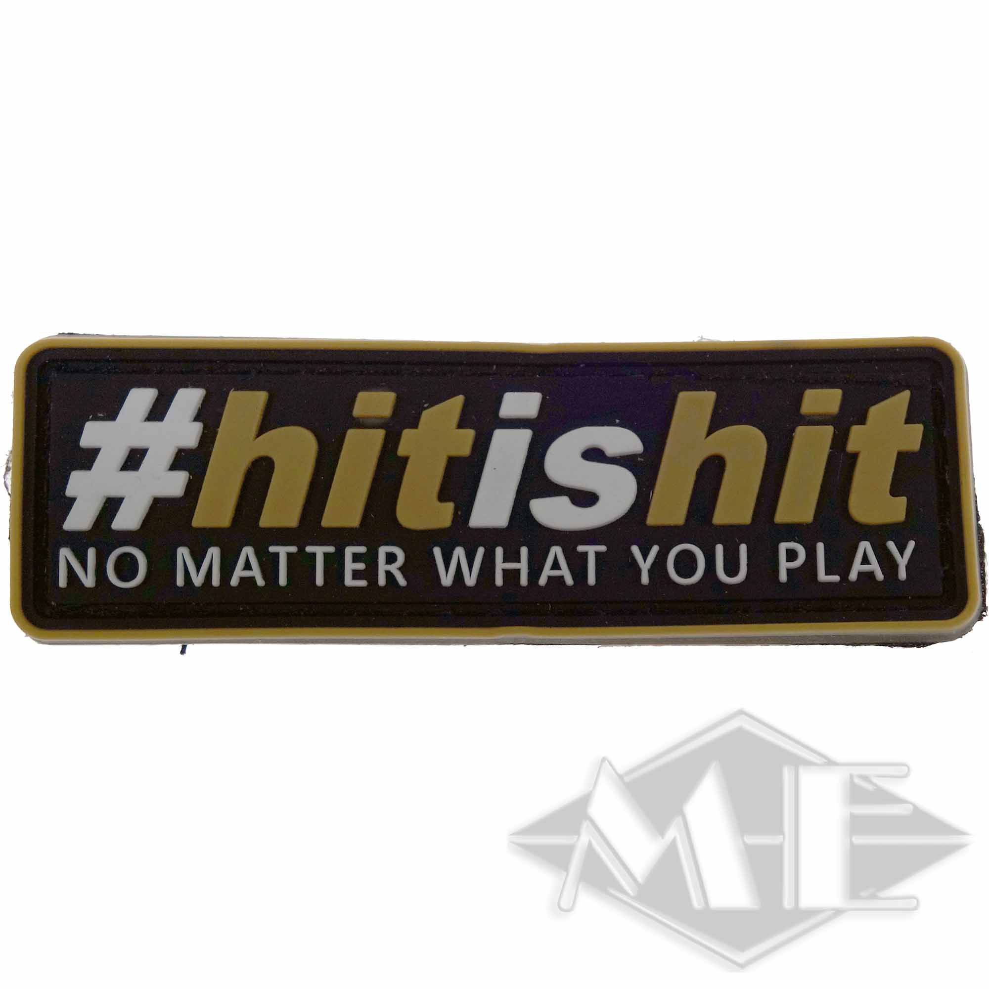 Velcro badge "#hitishit"