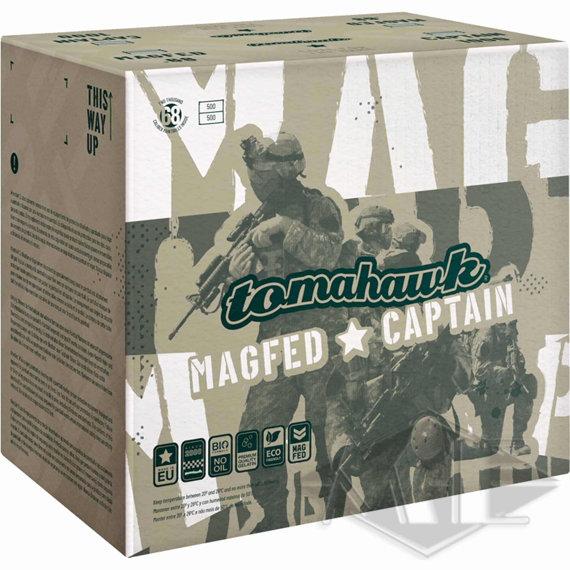 0bb6ff090b6a2305fa40dd37182f35909c41709b Tomahawk "MagFed Captain" paintballs, 1000 box
