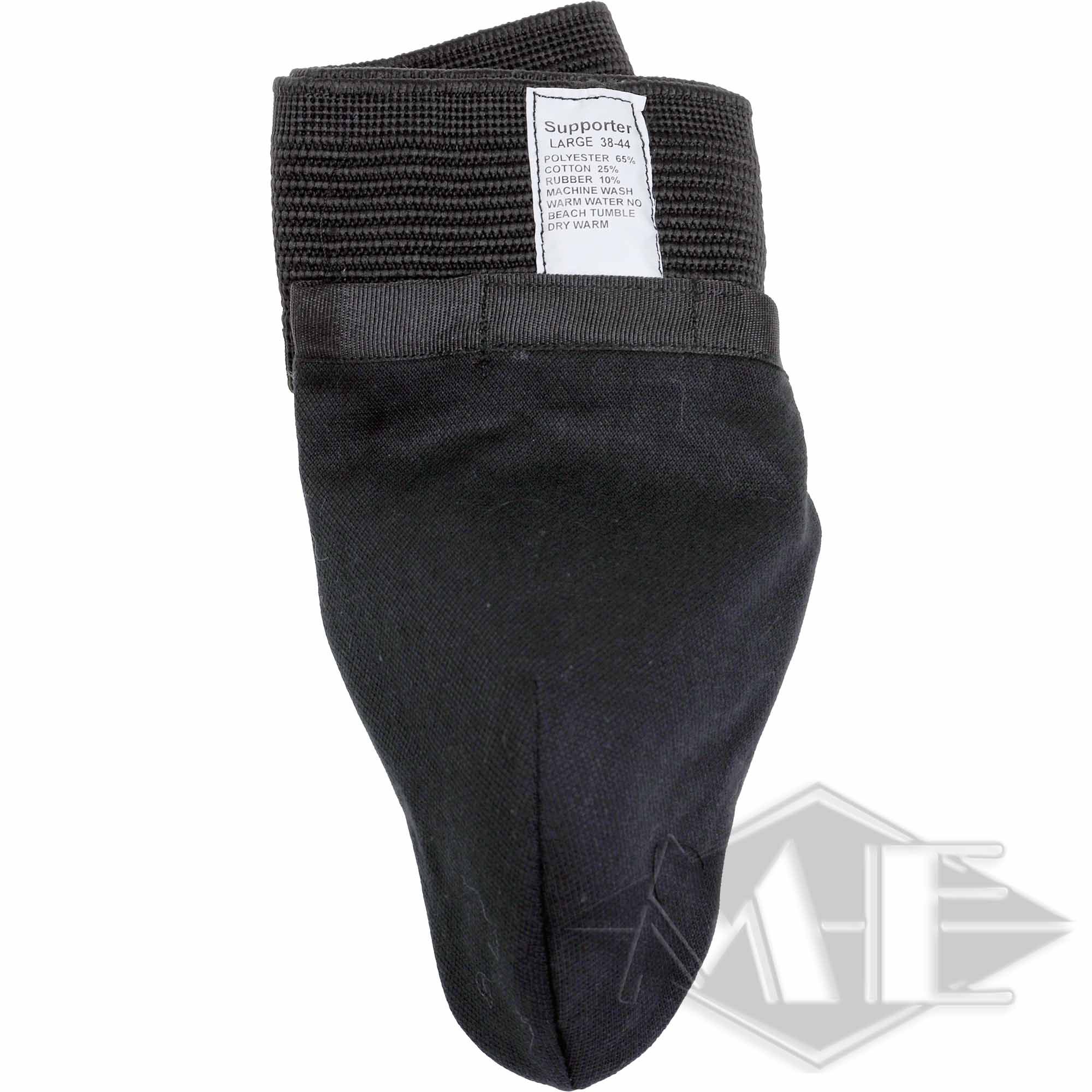 Groin guard with hard shell, black