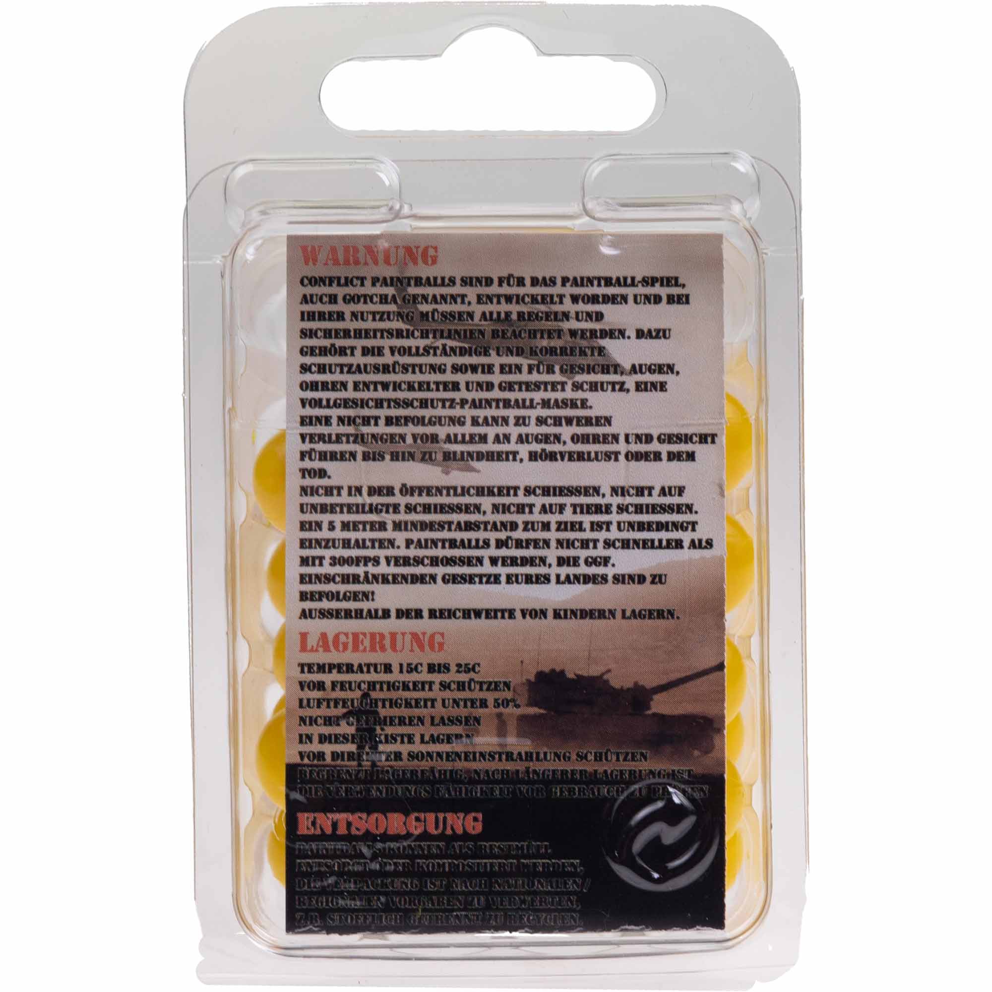 Conflict "Caliber .43" Paintballs, 50 shot