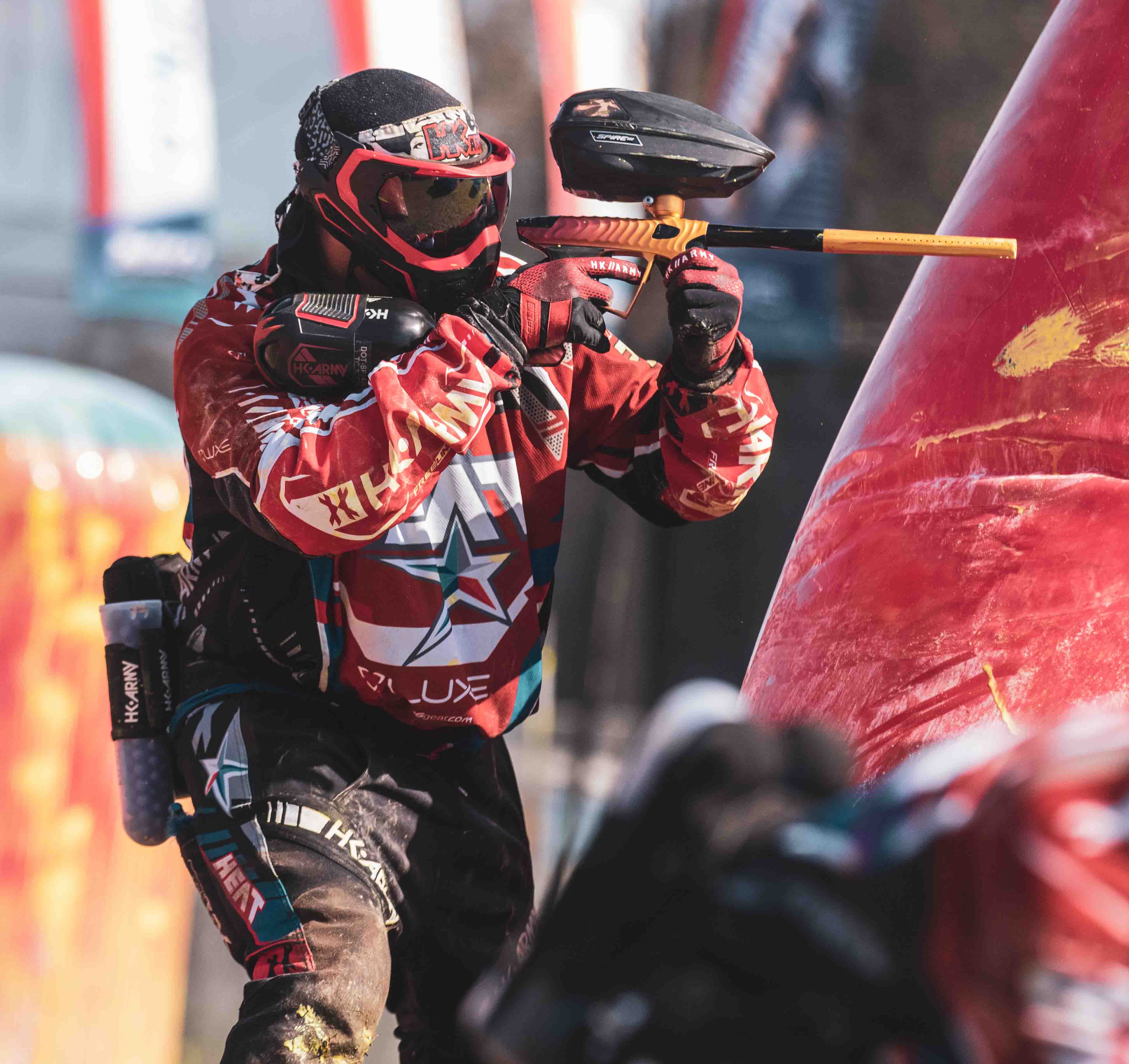 turnier Paintball, Person, Helm