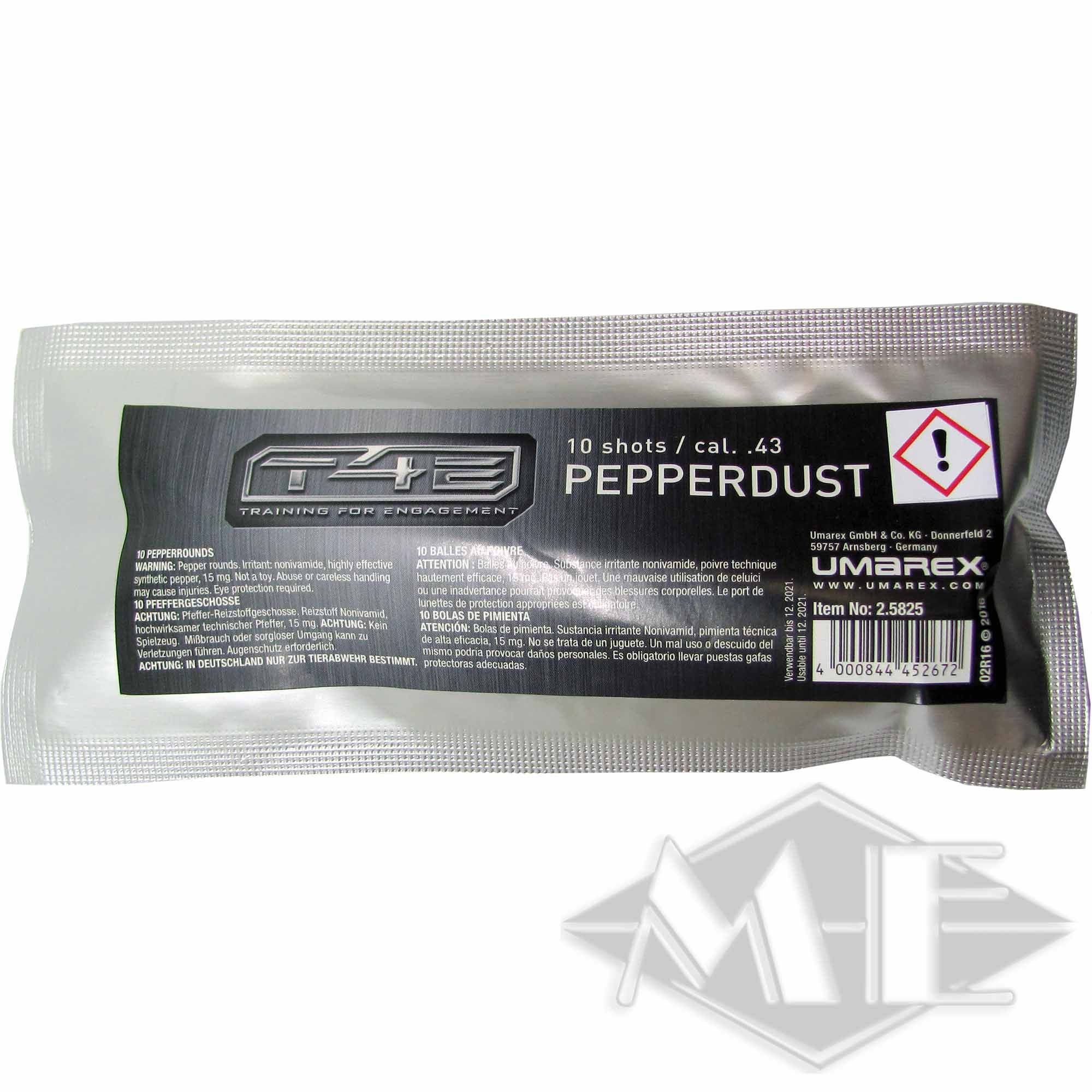 Umarex cal.43 pepperballs "T4E PEB 43 Pepperballs", 10 pieces Umarex cal.43 pepperballs "T4E PEB 43 Pepperballs", 10 pieces