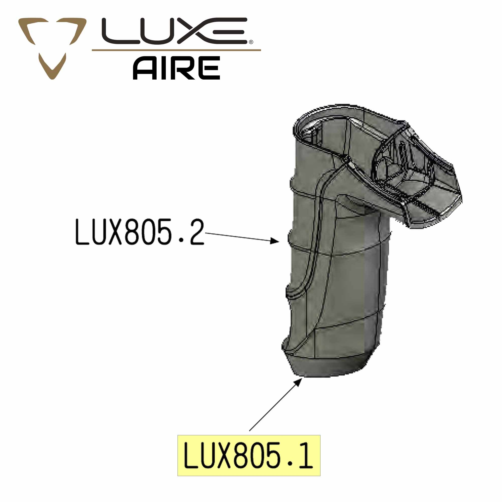 Kompaktteil, Kunststoff, Größenmarkierung, Luftdrucktasche, LUXE AIRE