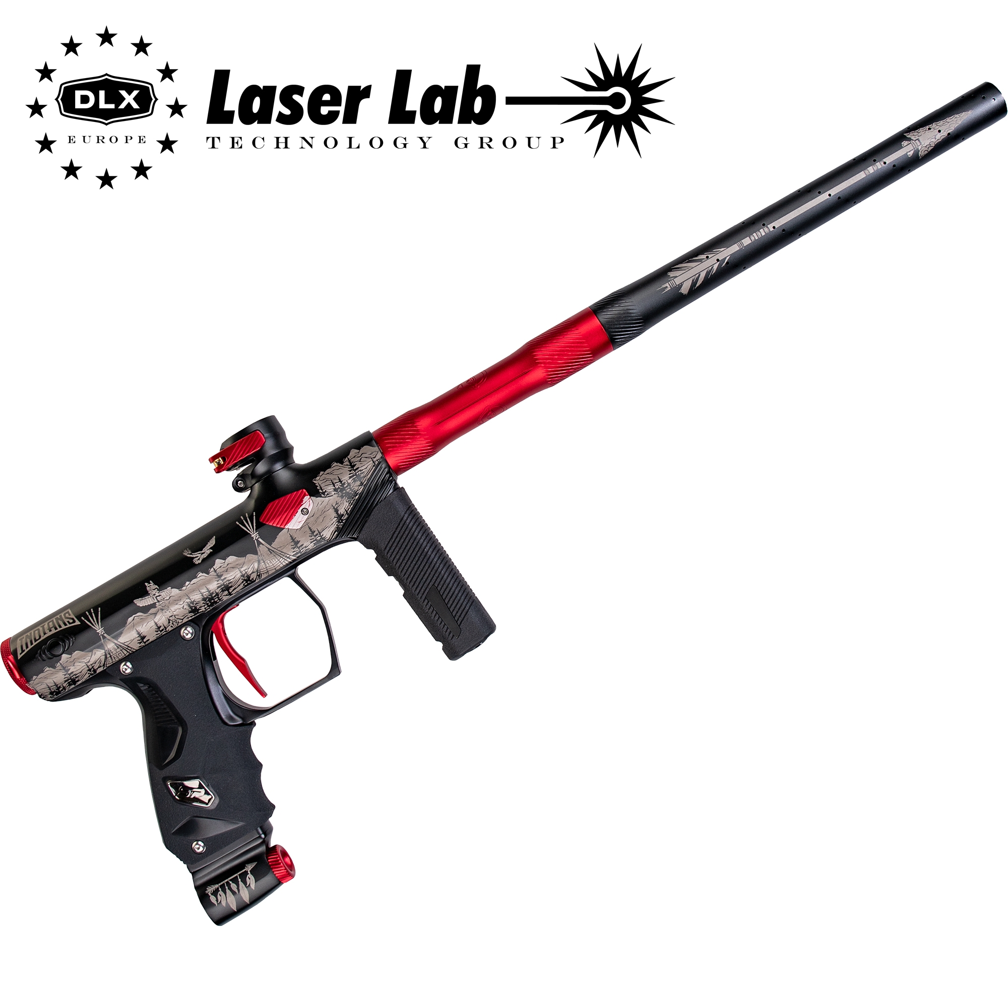 SP Shocker® ERA marker "INDIANS" Advanced Lasering + Barrel SP Shocker® ERA marker "INDIANS" Advanced Lasering + Barrel