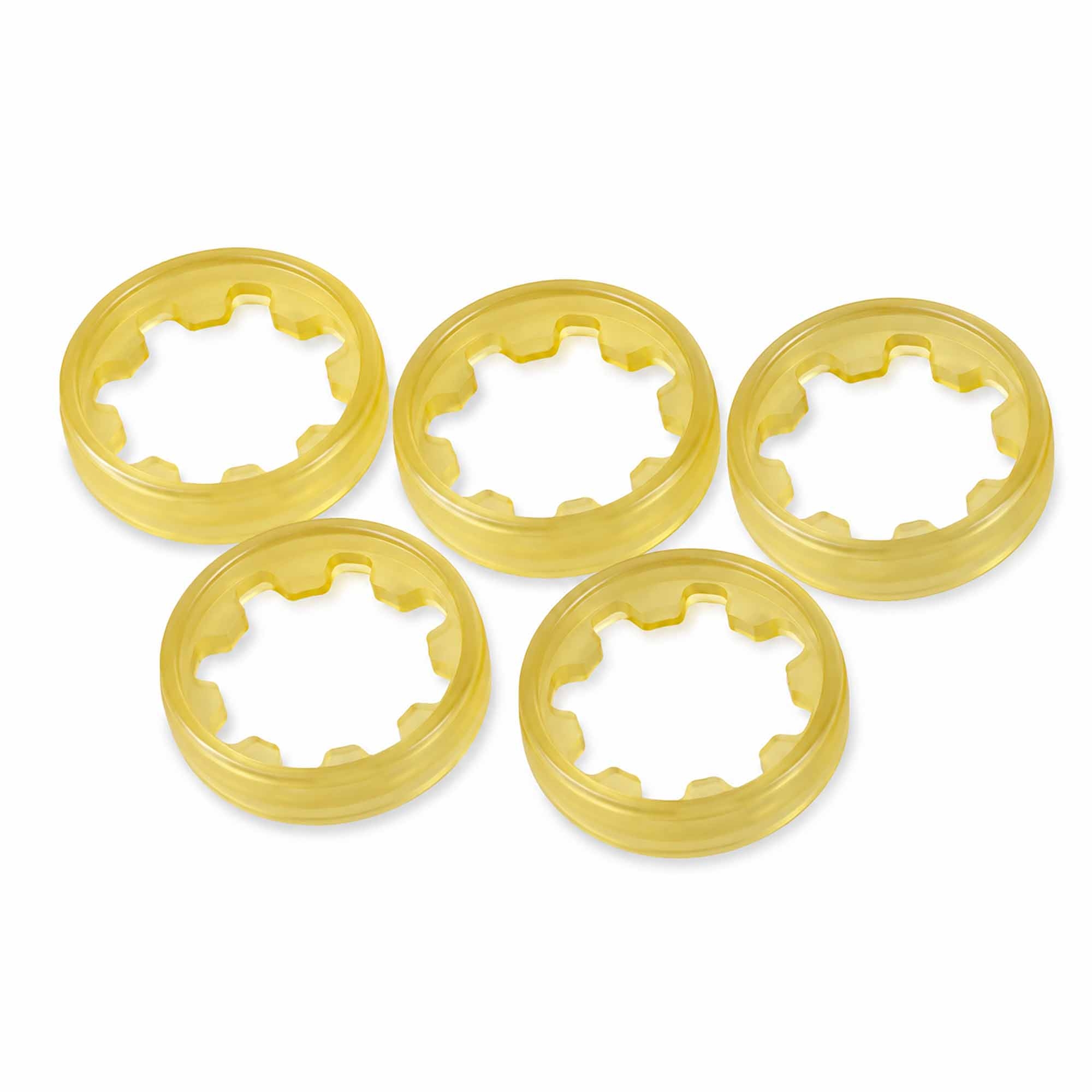Method Bolt Tip Kit "toothed ring", 5 pcs. ring, dichtung, rund, gelb, kunststoff