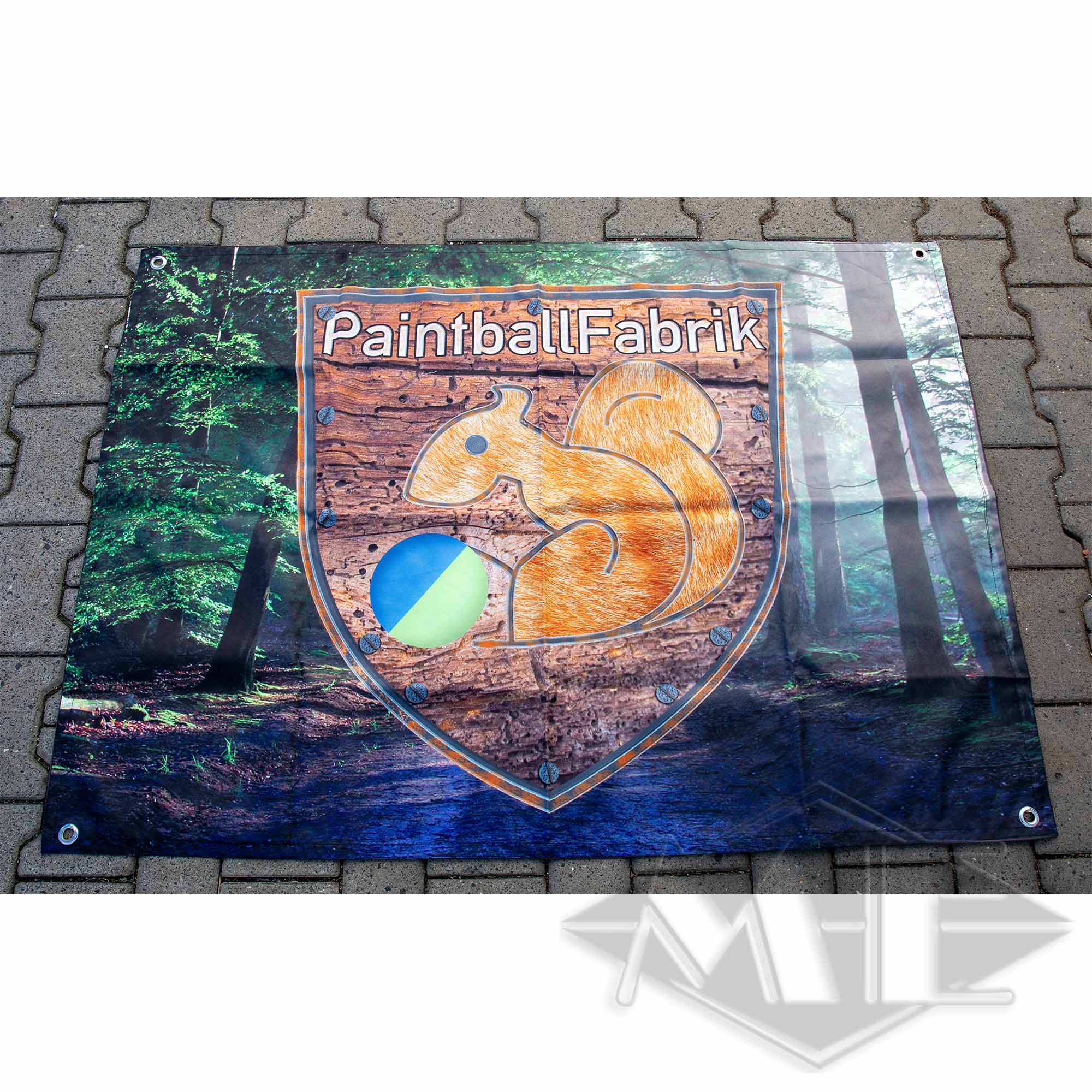 Banner "PaintballFabrik" 140 x 100cm Banner "PaintballFabrik" 140 x 100cm