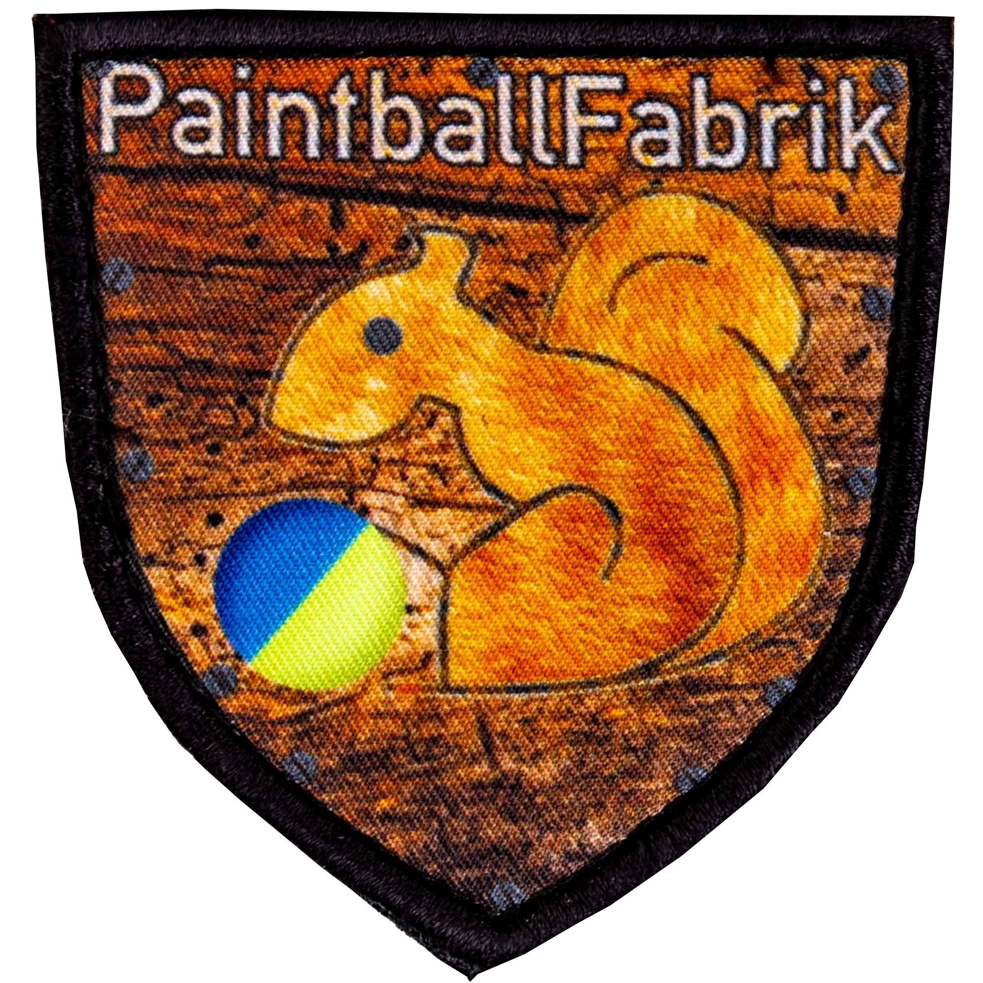 Velcro Badge "PaintballFabrik-logo-squirrel" Velcro Badge "PaintballFabrik-logo-squirrel"