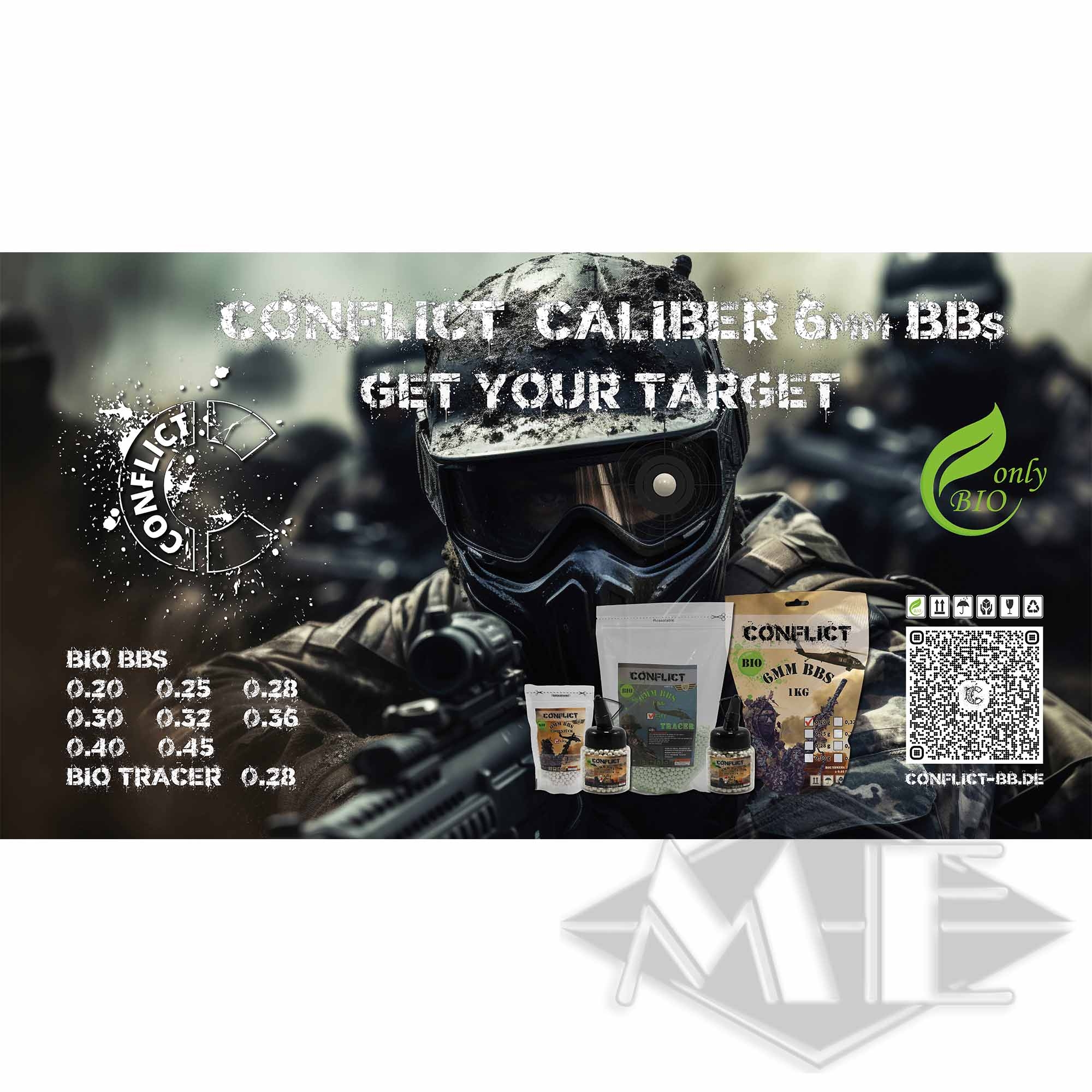 a7a3acc3549b55afd56cad84b3088de85398edc2 Construction-Banner "Conflict Get your Target" 335 x 180 cm