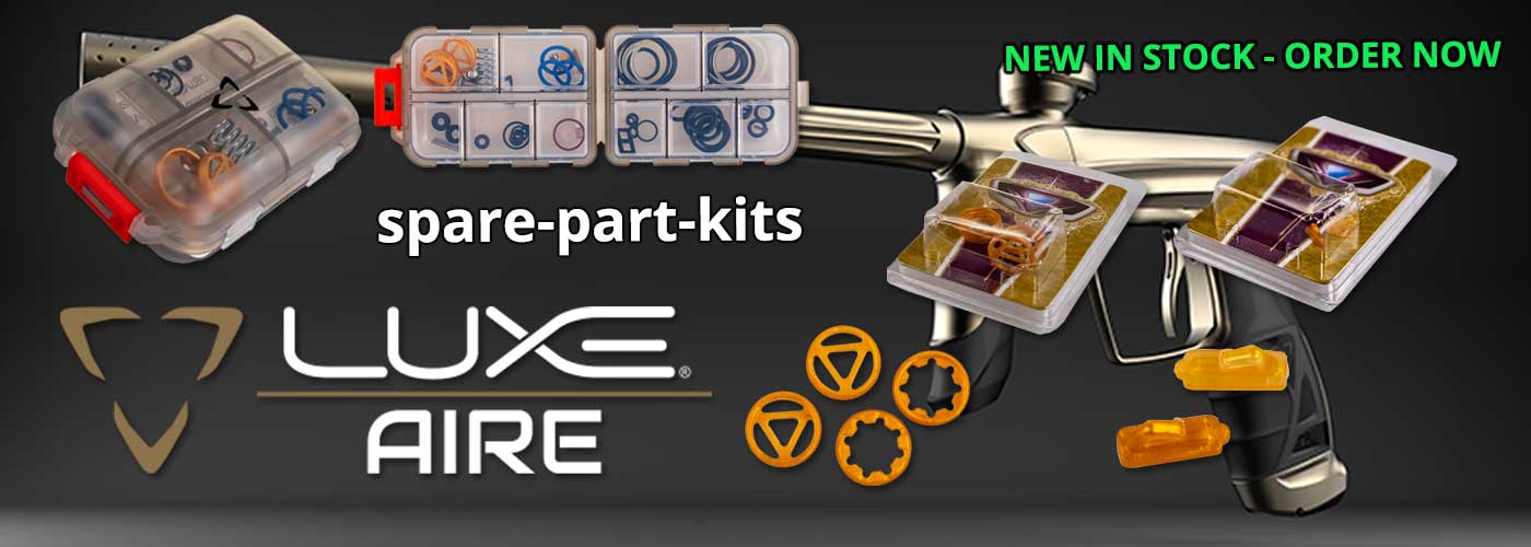 2026_Luxe_AIRE_spare_Part_Kits_EN Spare-Part-Kits, Luxe Aire, Werkzeugkasten, O-Ringe, Ventilsteine, Ersatzteile, Kit, Zubehör, Rettungstasche, Rändelkappe